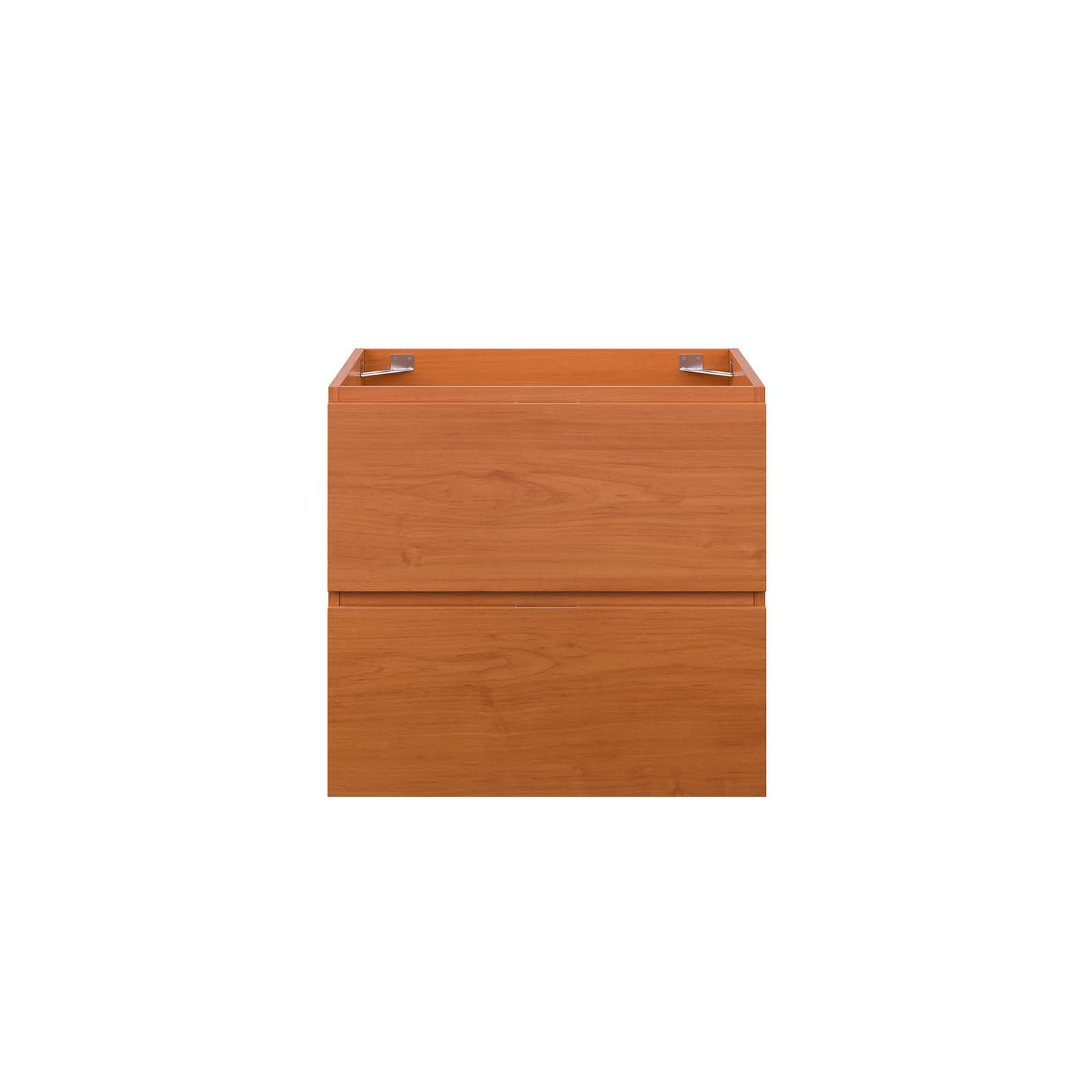 Modway Bathroom Vanity - Scenic 24" Wall-Mount Bathroom Vanity Cabinet Cherry Walnut