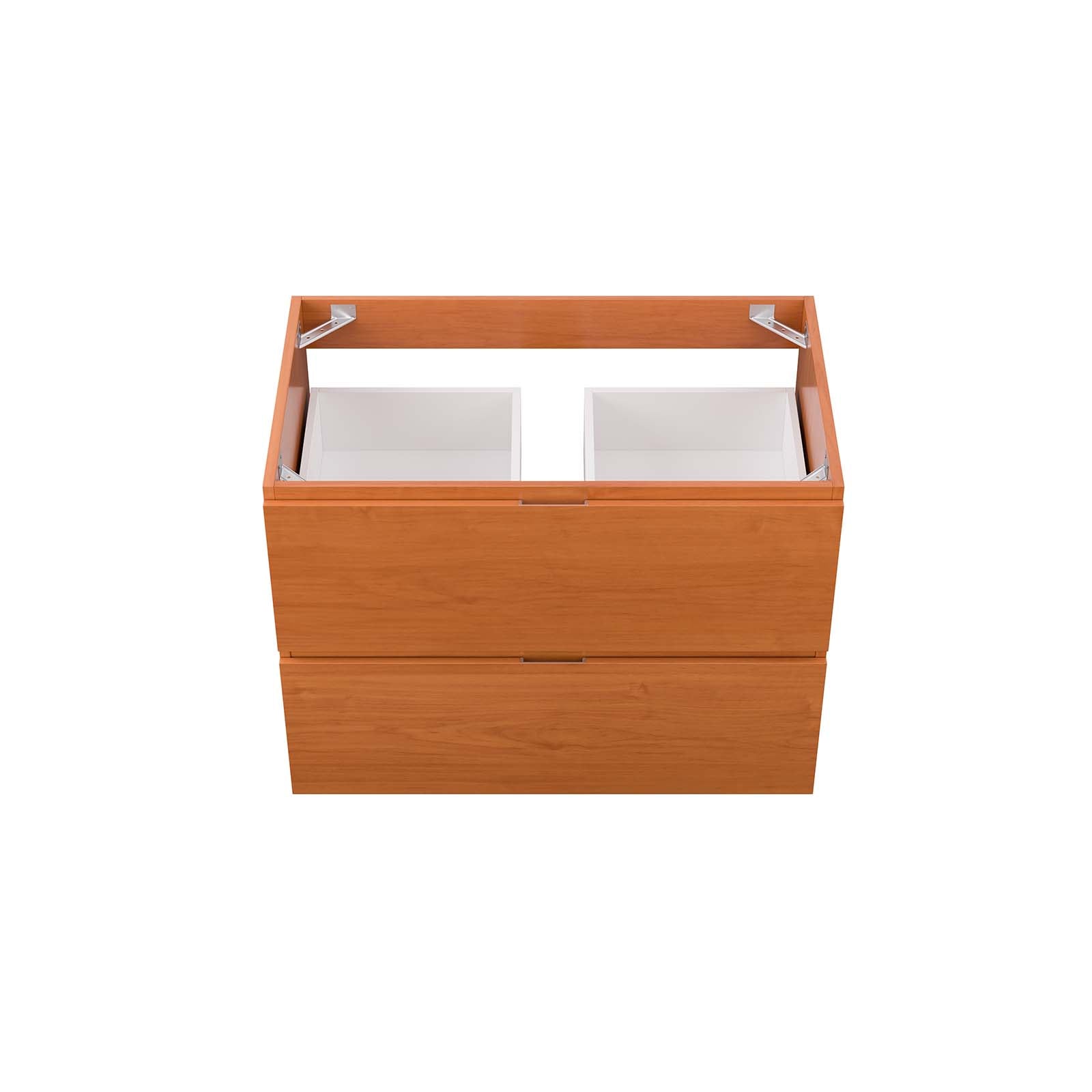 Modway Bathroom Vanity - Scenic 30" Wall-Mount Bathroom Vanity Cabinet Cherry Walnut