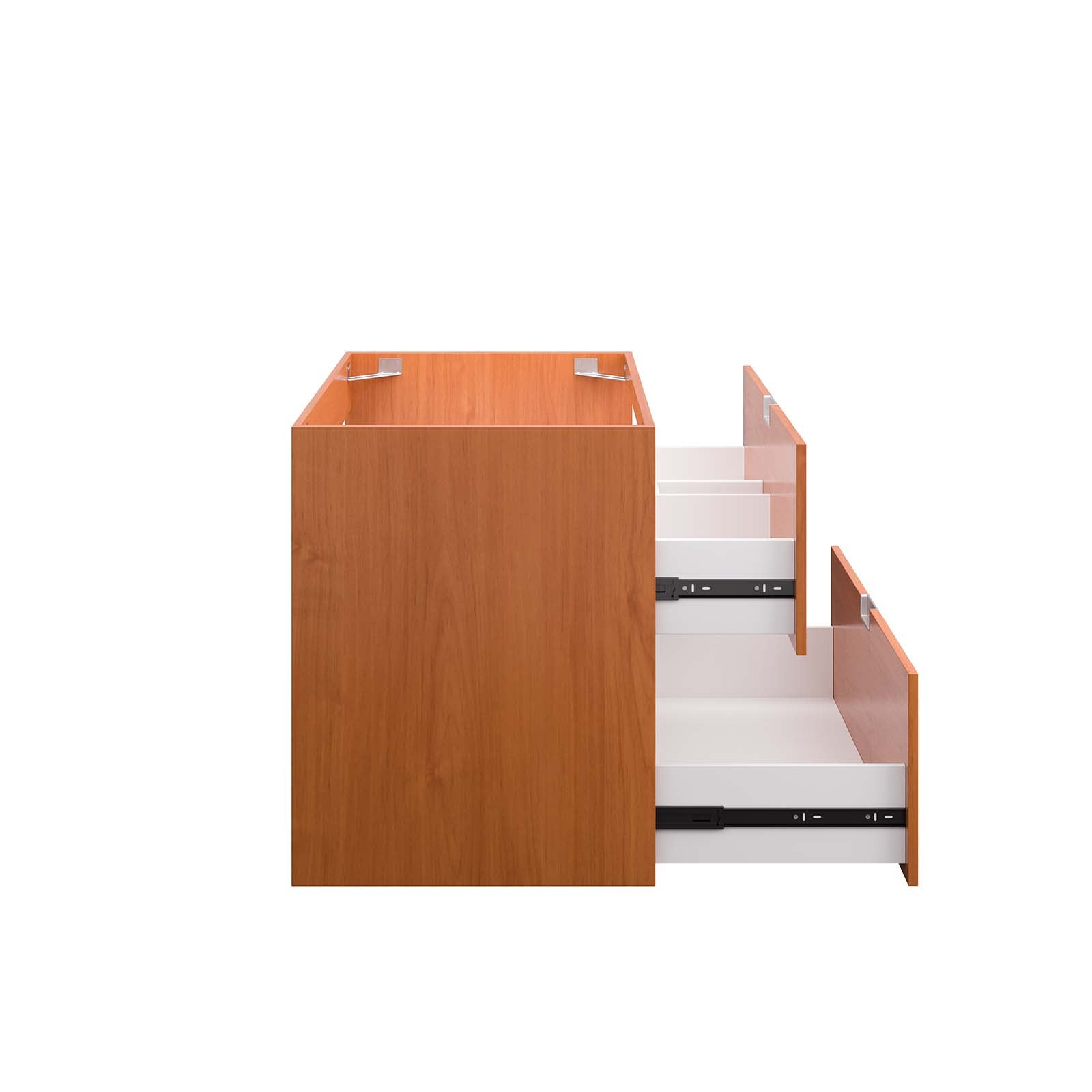 Modway Bathroom Vanity - Scenic 30" Wall-Mount Bathroom Vanity Cabinet Cherry Walnut