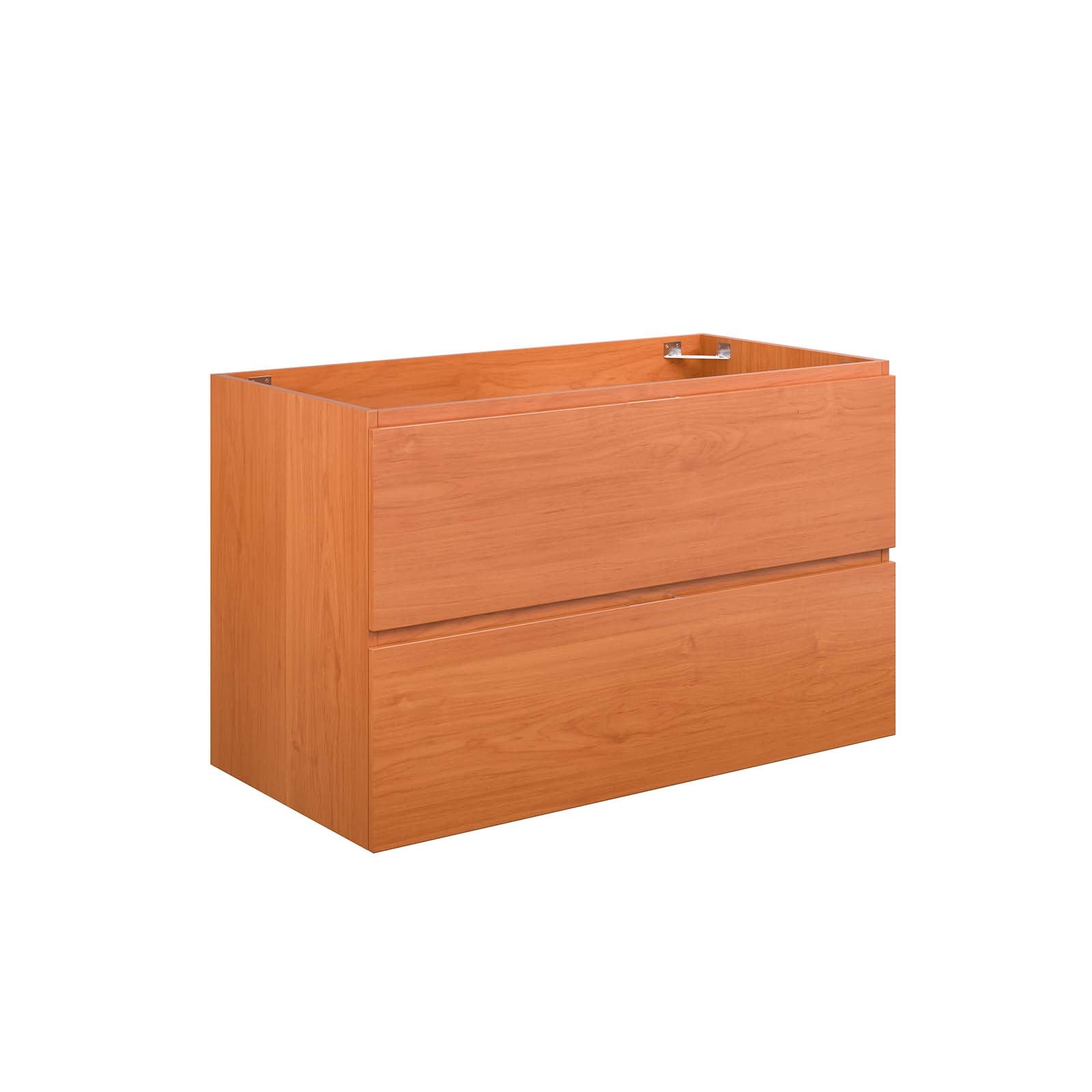 Modway Bathroom Vanity - Scenic 36" Wall-Mount Bathroom Vanity Cabinet Cherry Walnut