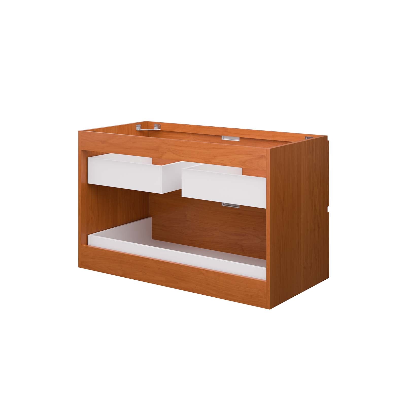 Modway Bathroom Vanity - Scenic 36" Wall-Mount Bathroom Vanity Cabinet Cherry Walnut