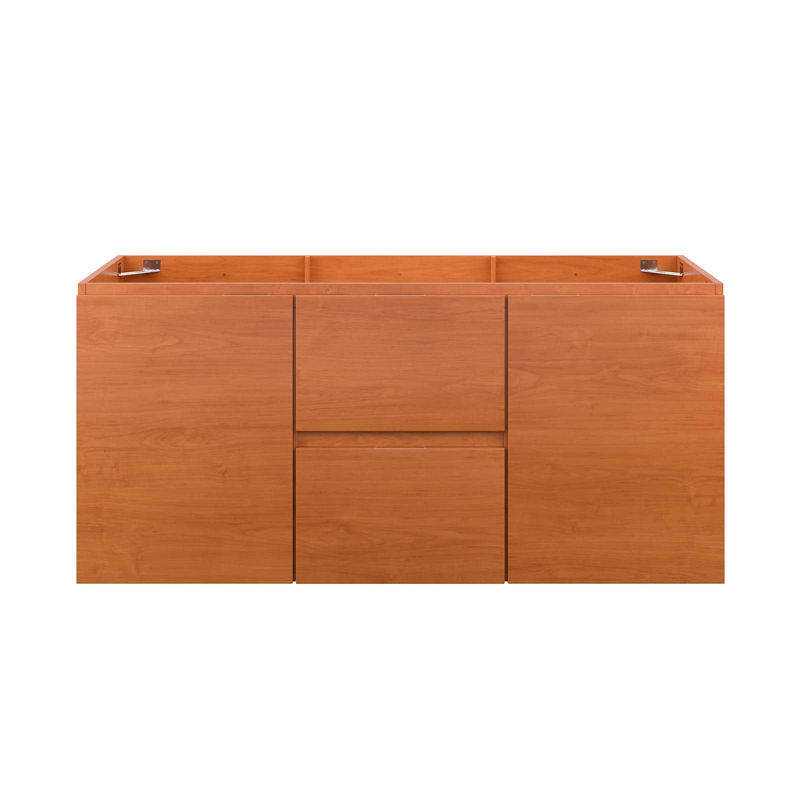 Modway Bathroom Vanity - Scenic 48" Single Wall-Mount Bathroom Vanity Cabinet Cherry Walnut