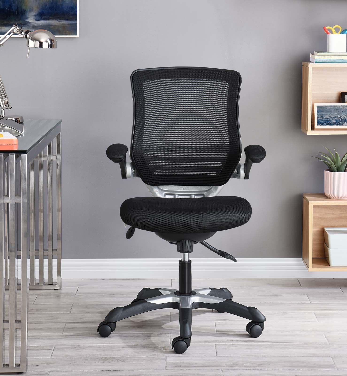 Modway Task Chairs - Edge Mesh Office Chair Black