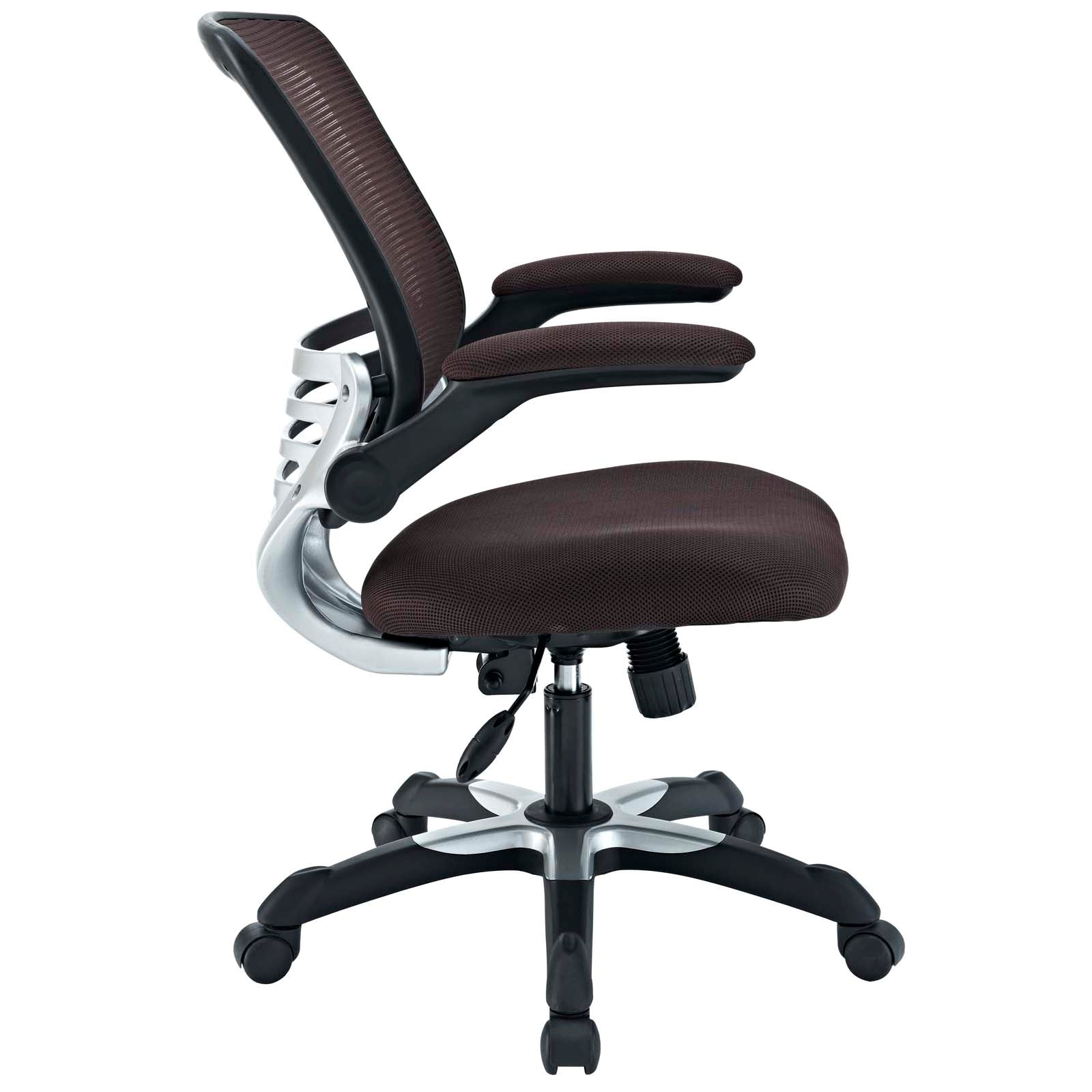 Modway Task Chairs - Edge Mesh Office Chair Brown