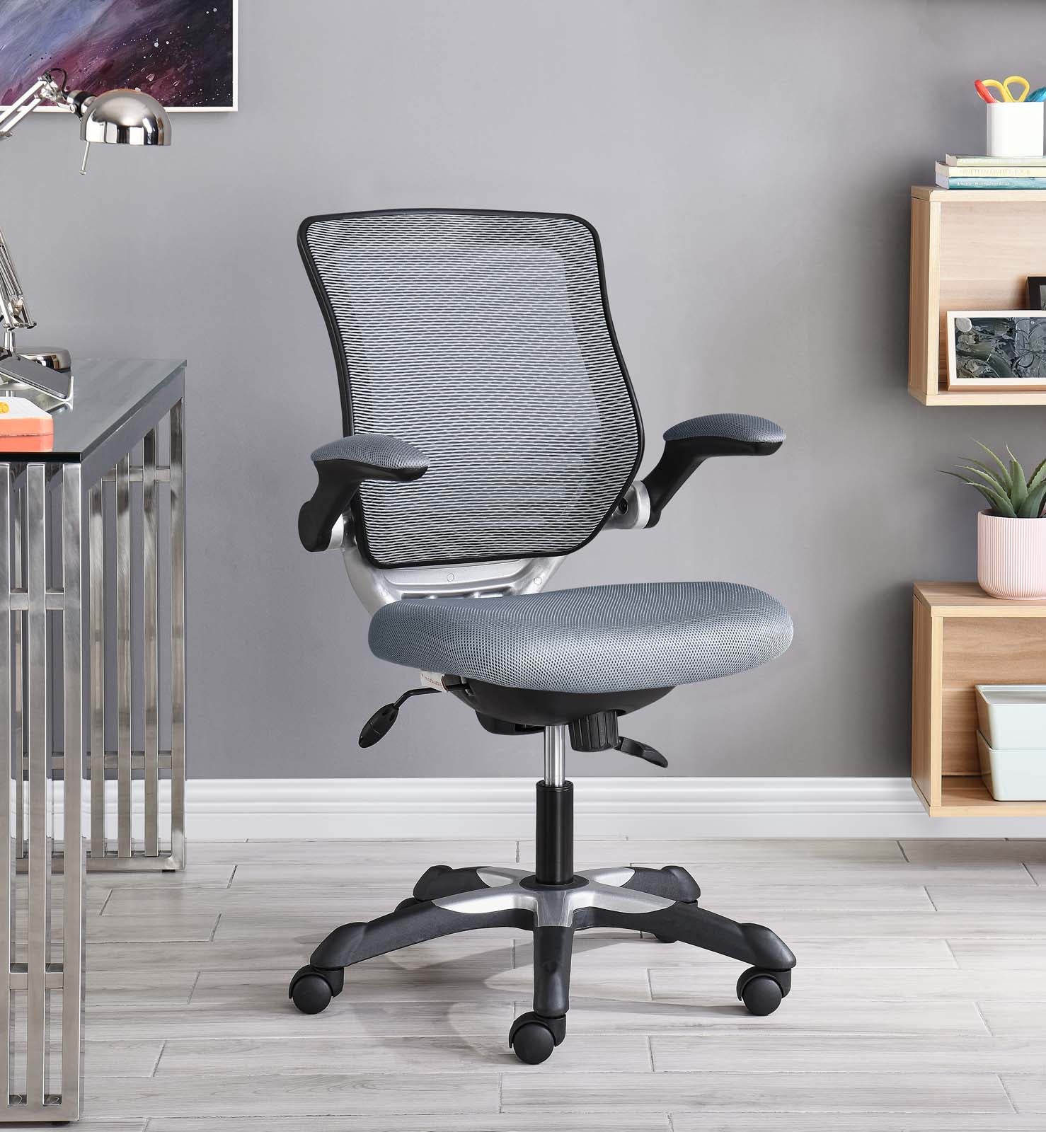 Modway Task Chairs - Edge Mesh Office Chair Gray