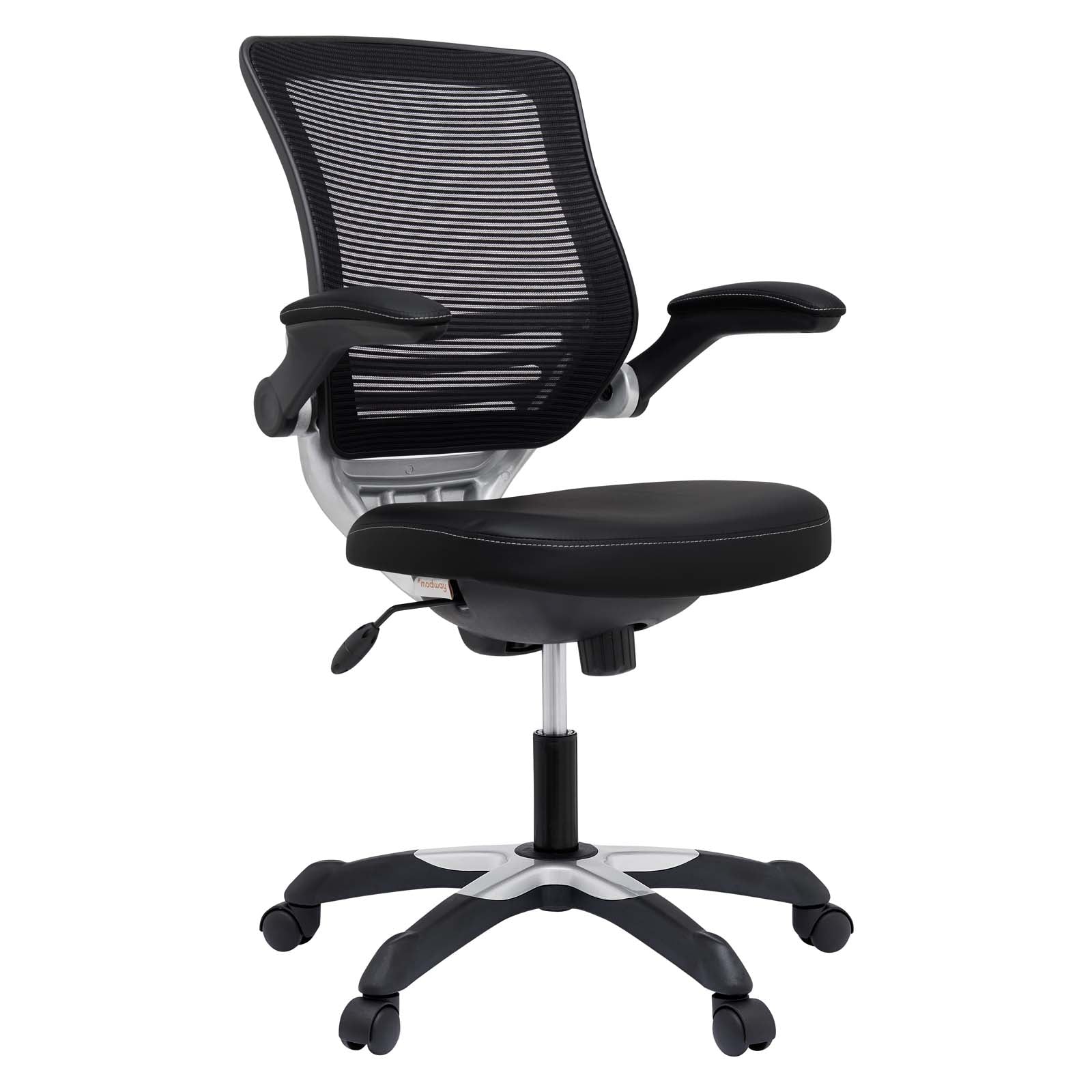 Modway Task Chairs - Edge Vinyl Office Chair Black