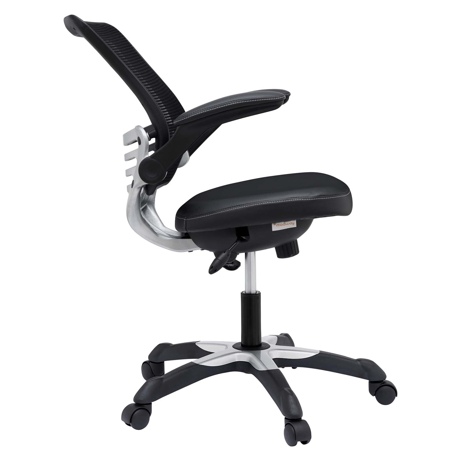 Modway Task Chairs - Edge Vinyl Office Chair Black