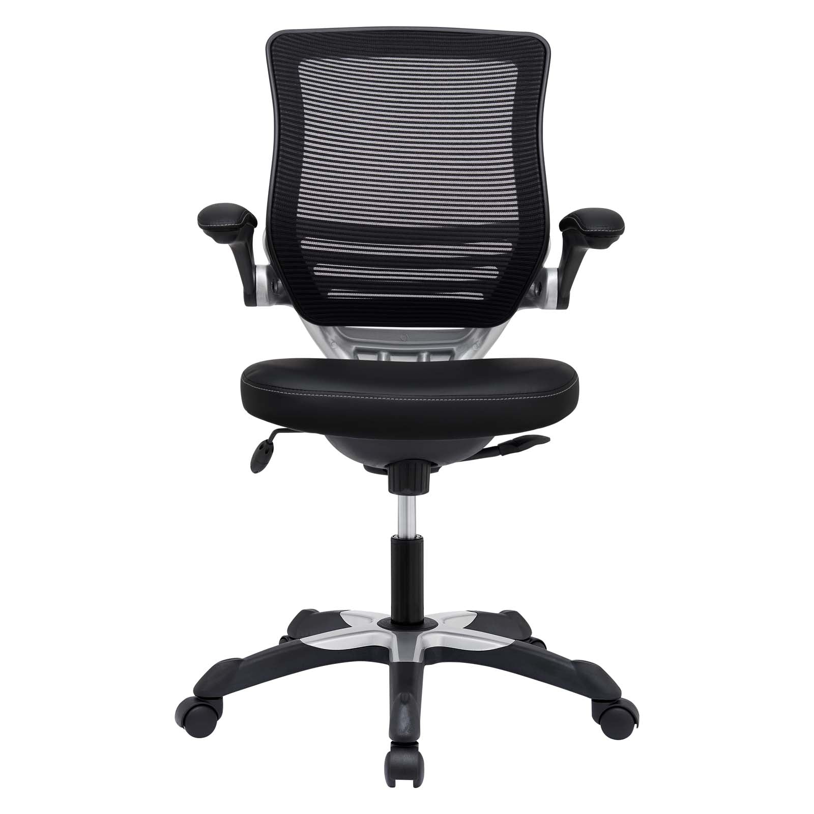 Modway Task Chairs - Edge Vinyl Office Chair Black