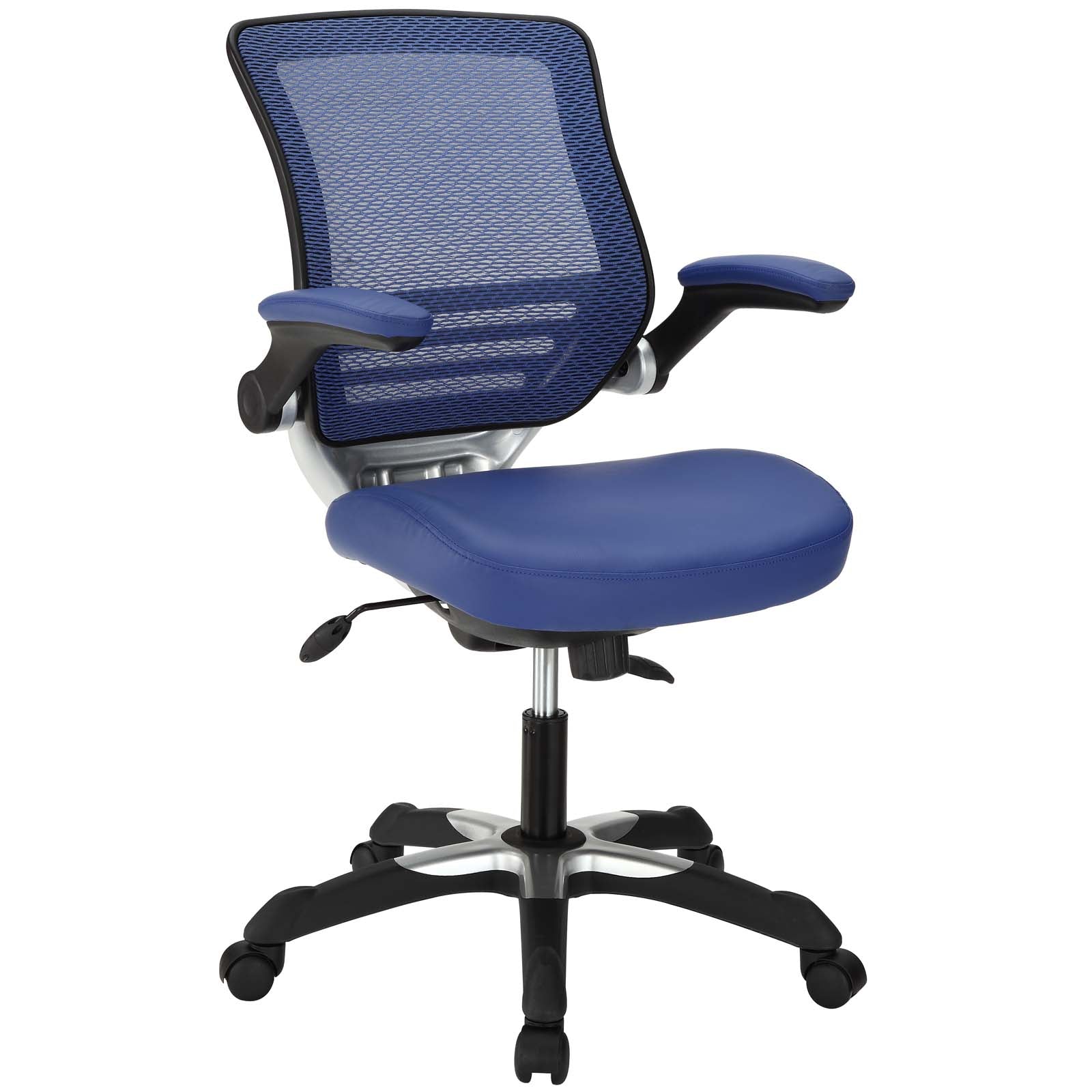 Modway Task Chairs - Edge Vinyl Office Chair Blue