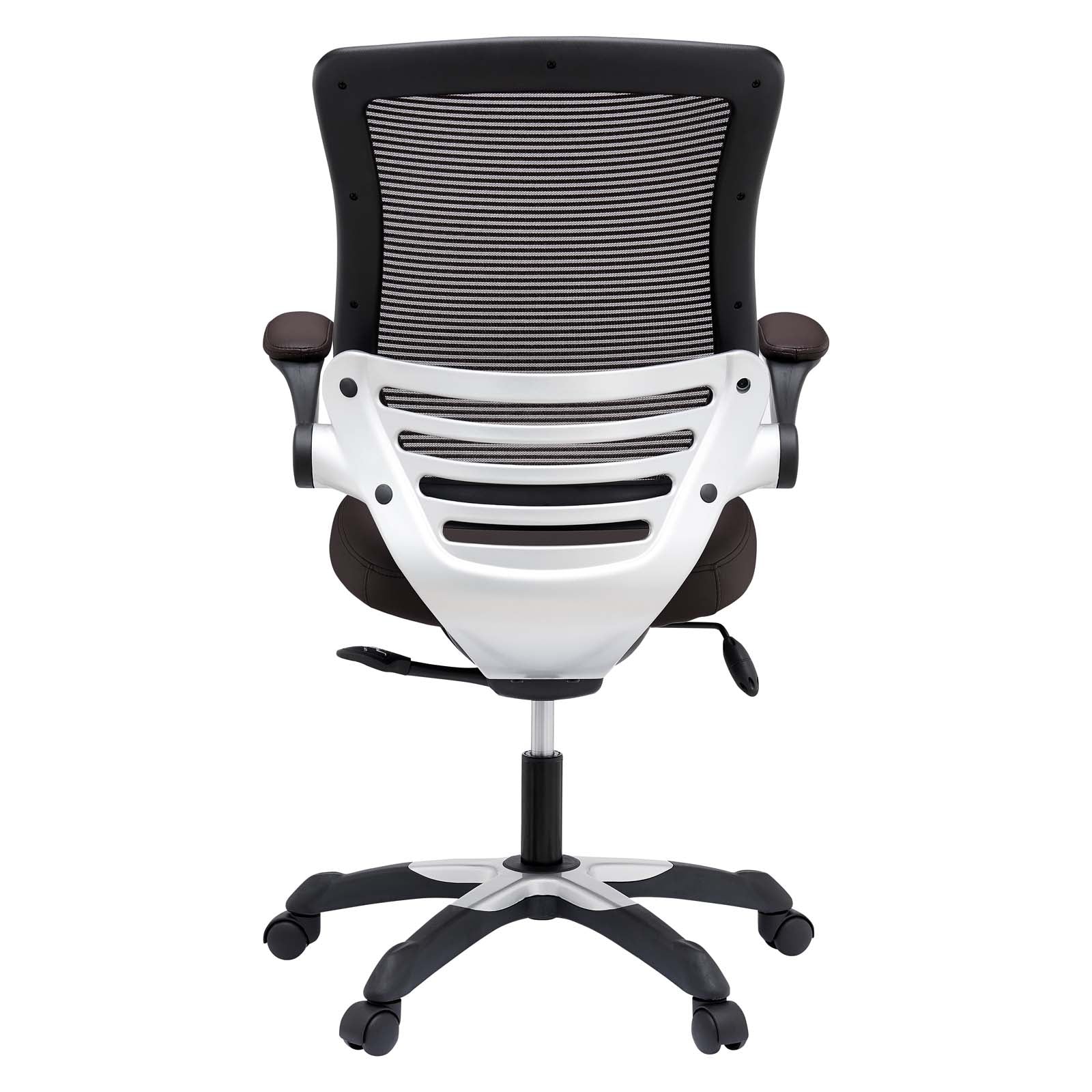 Modway Task Chairs - Edge Vinyl Office Chair Brown