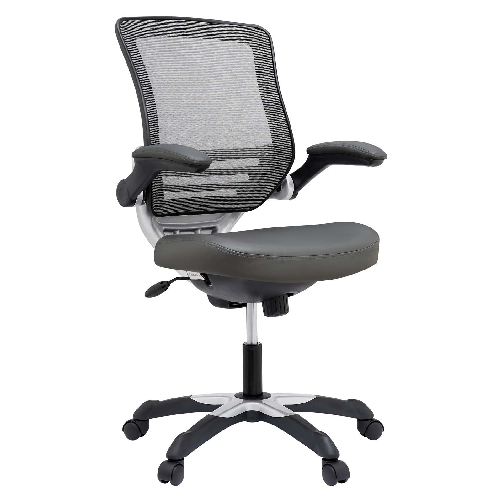 Modway Task Chairs - Edge Vinyl Office Chair Gray