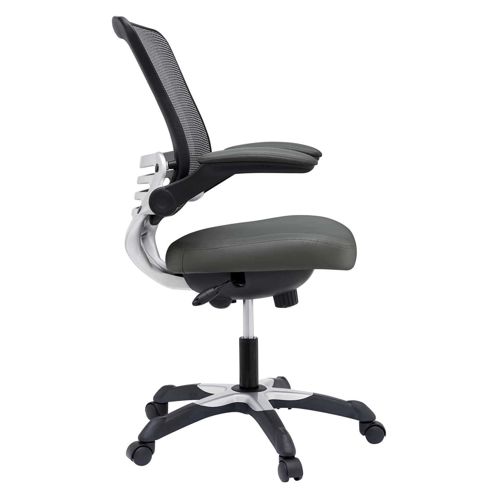 Modway Task Chairs - Edge Vinyl Office Chair Gray