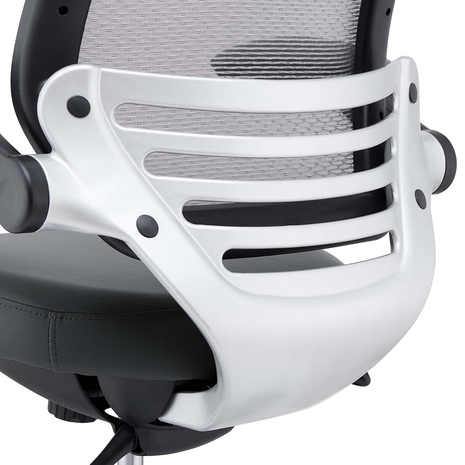 Modway Task Chairs - Edge Vinyl Office Chair Gray