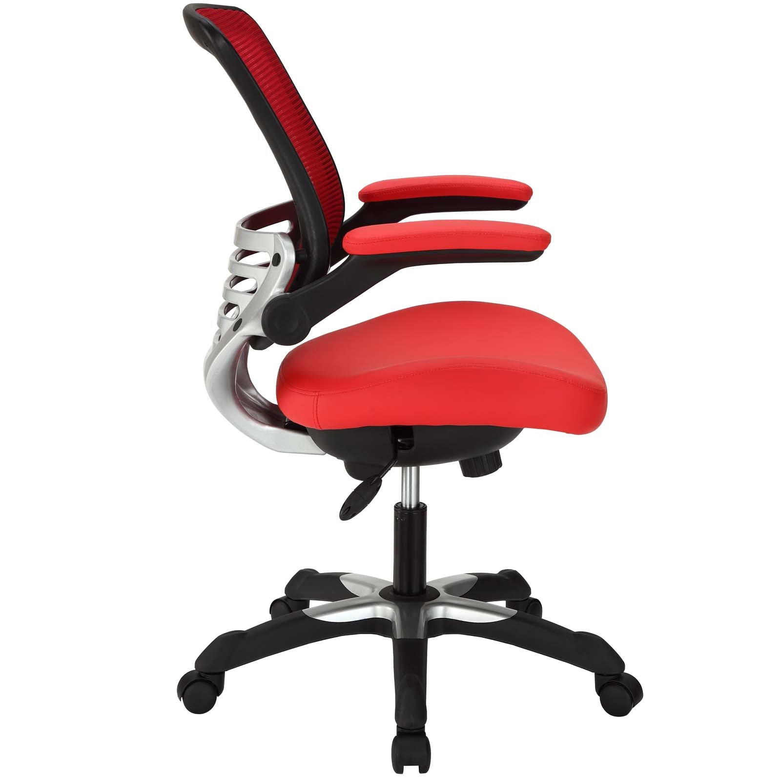 Modway Task Chairs - Edge Vinyl Office Chair Red