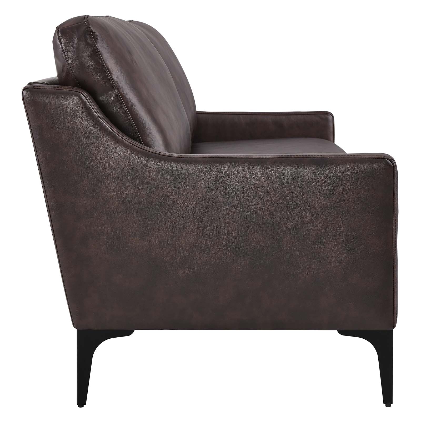 Modway Sofas & Couches - Corland Leather Sofa Brown