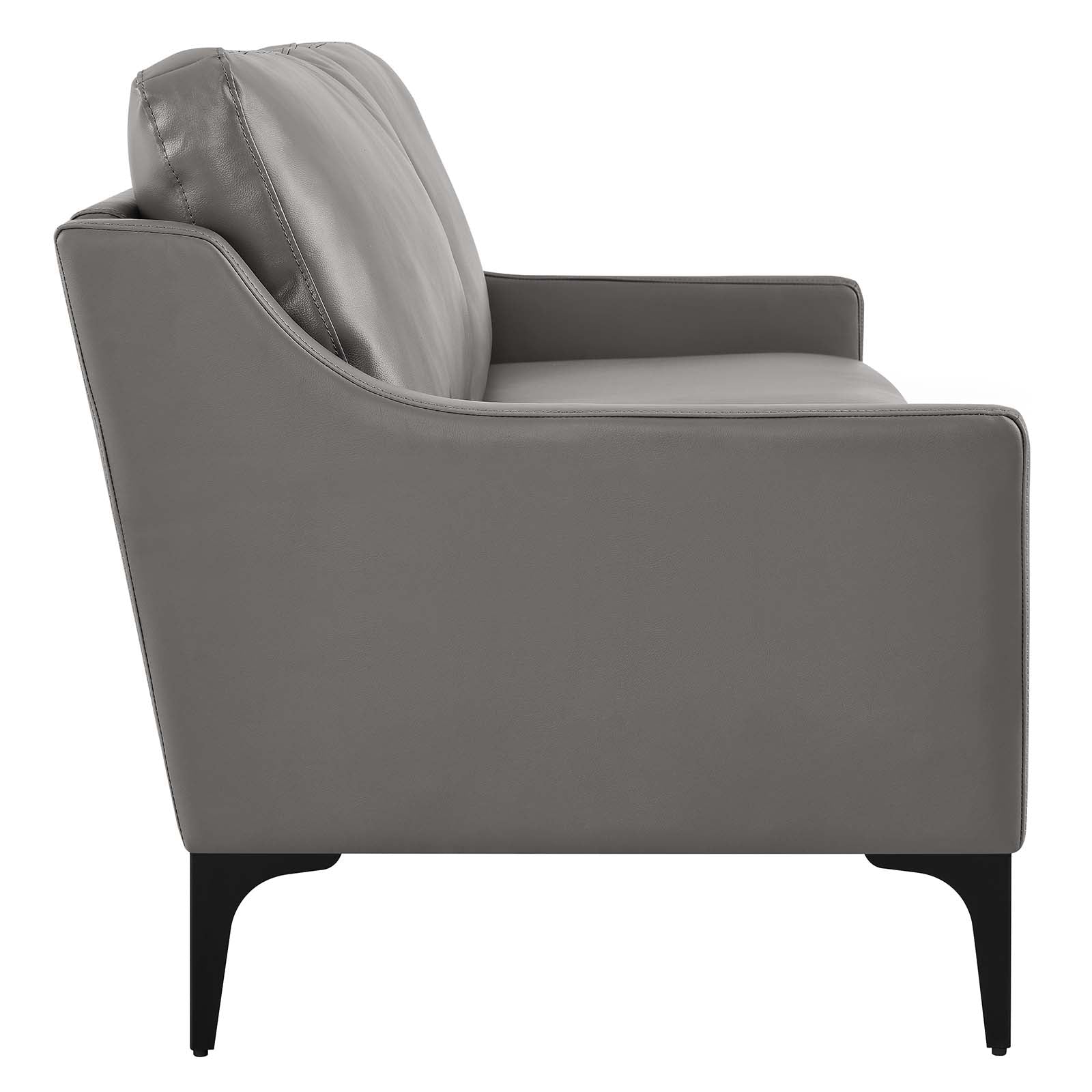 Modway Sofas & Couches - Corland Leather Sofa Gray