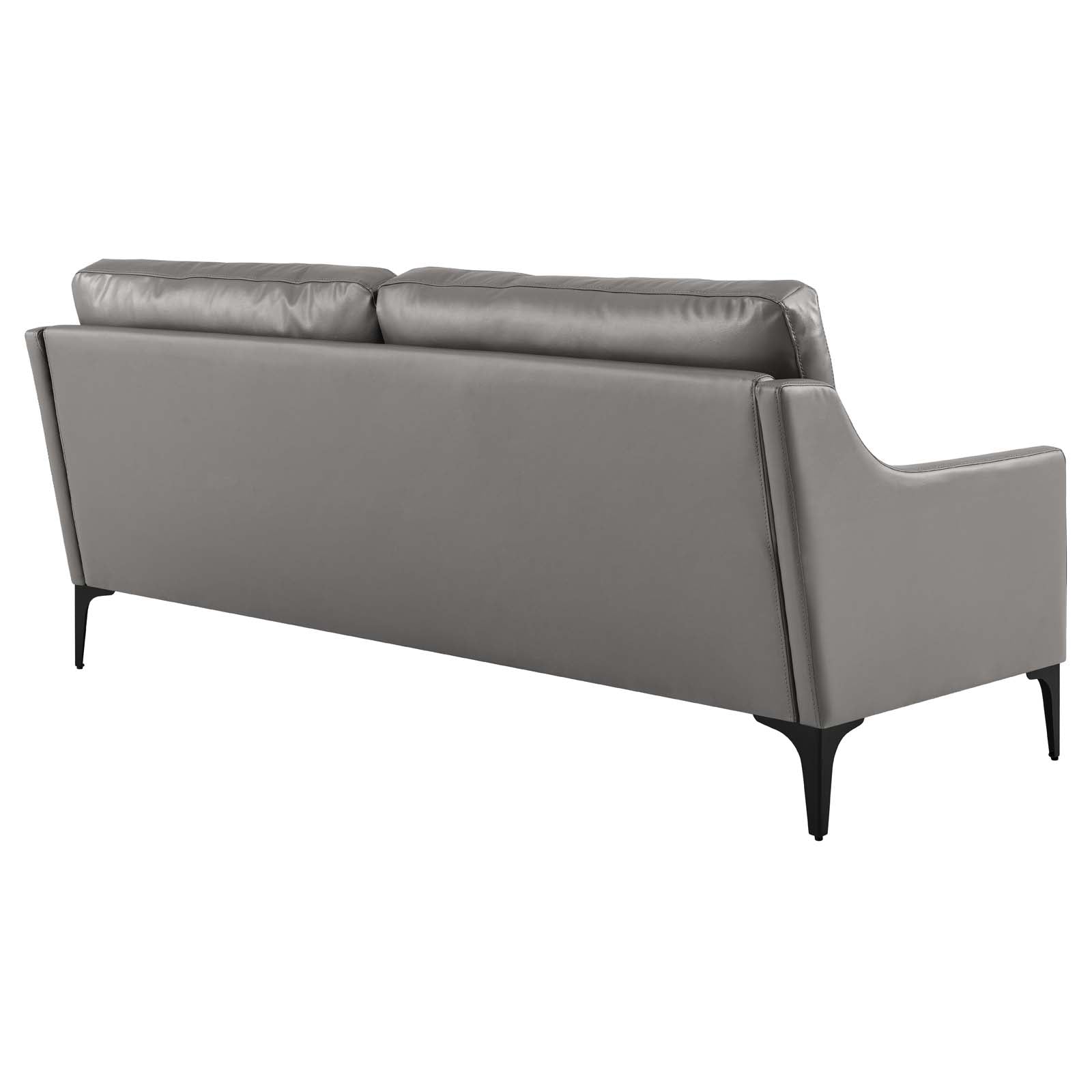 Modway Sofas & Couches - Corland Leather Sofa Gray