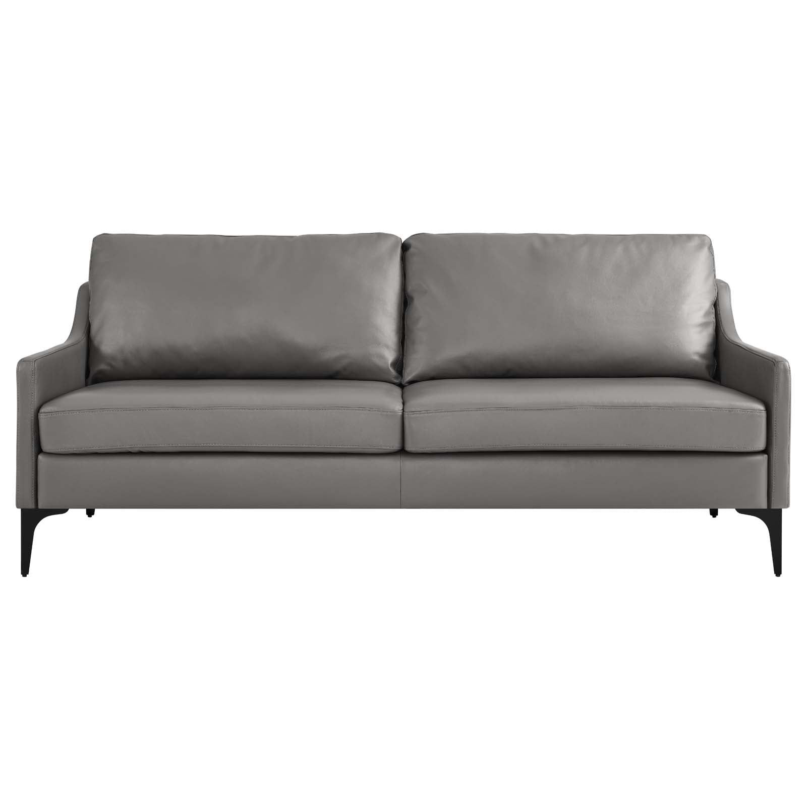 Modway Sofas & Couches - Corland Leather Sofa Gray