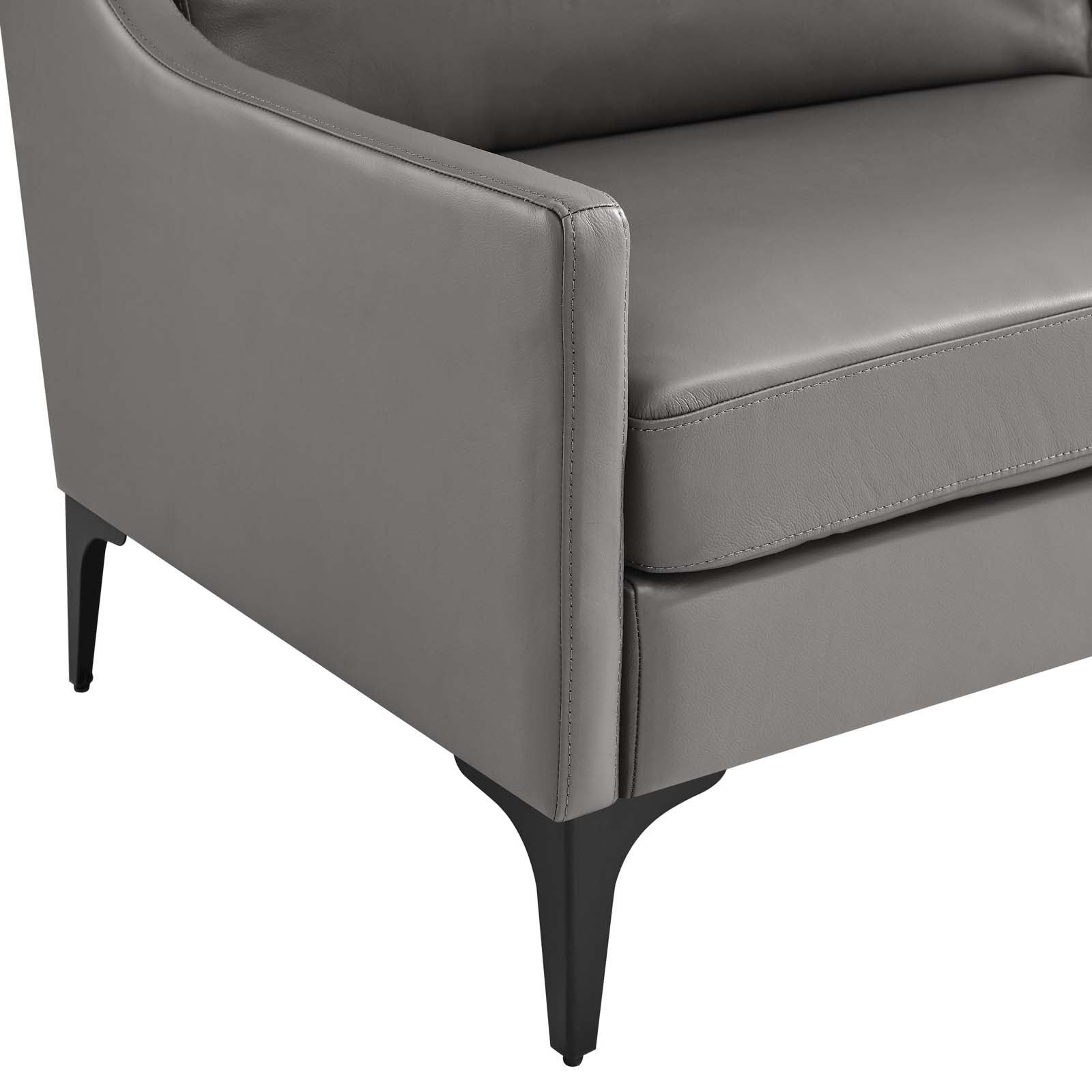 Modway Sofas & Couches - Corland Leather Sofa Gray