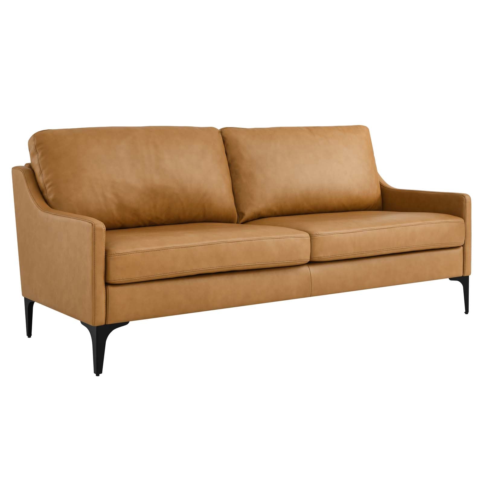 Modway Sofas & Couches - Corland Leather Sofa Tan
