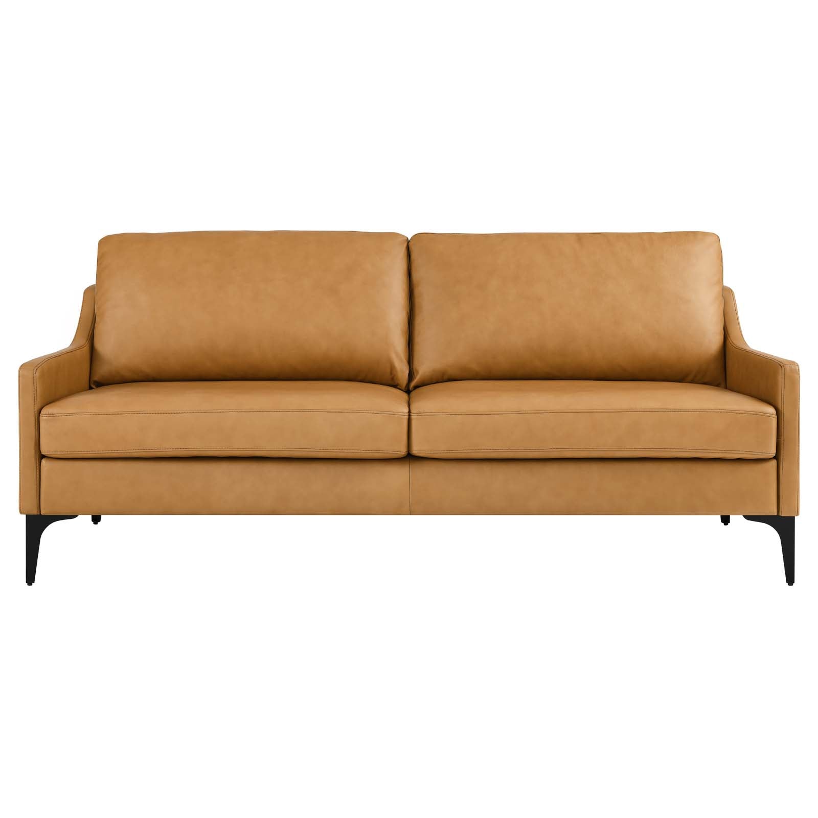 Modway Sofas & Couches - Corland Leather Sofa Tan