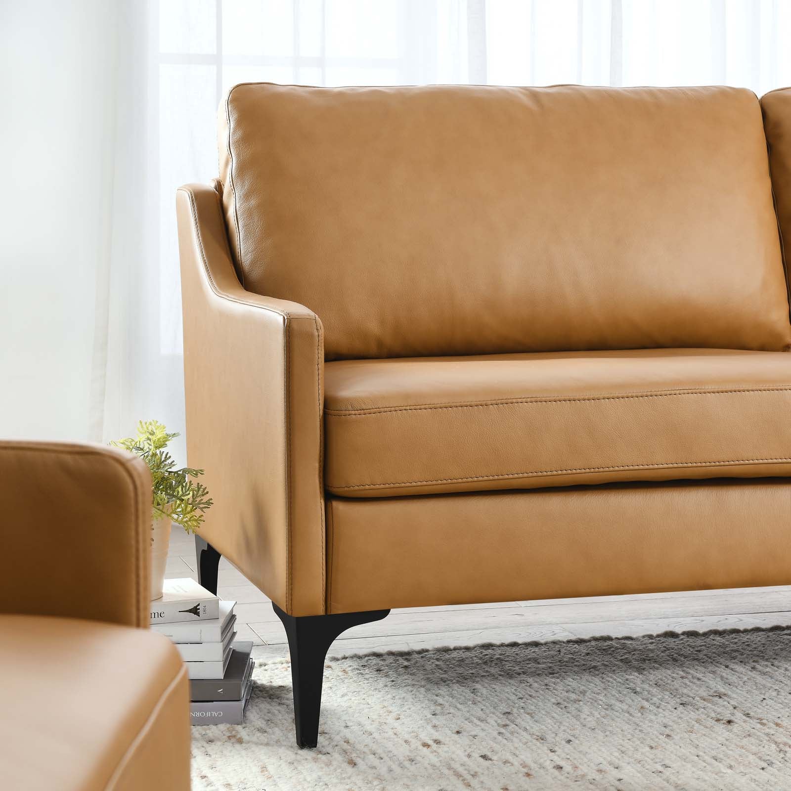 Modway Sofas & Couches - Corland Leather Sofa Tan