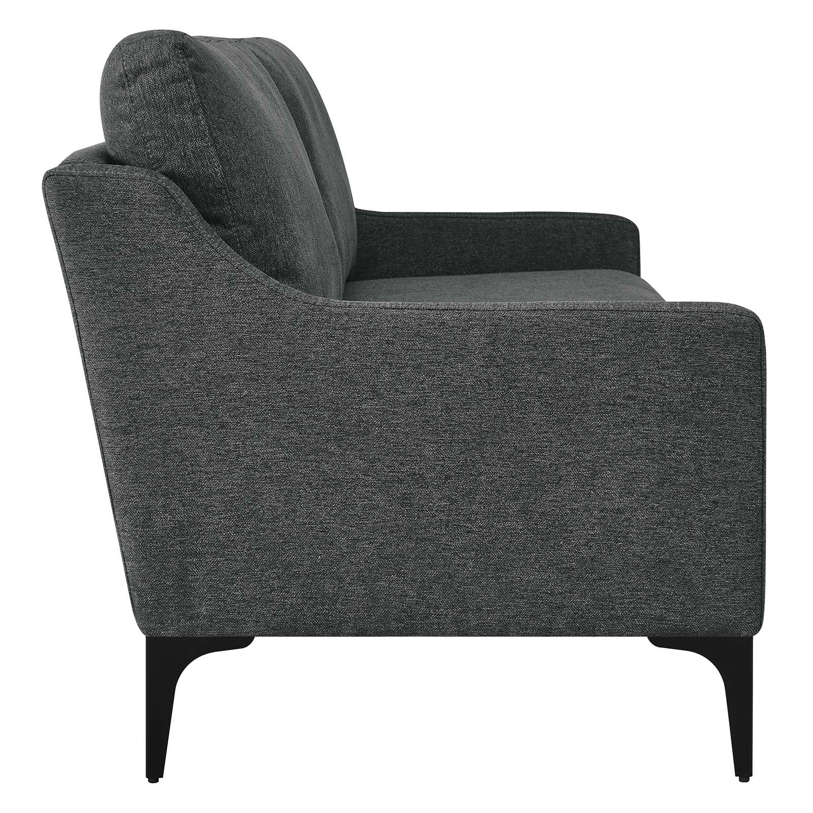 Modway Sofas & Couches - Corland Upholstered Fabric Sofa Charcoal