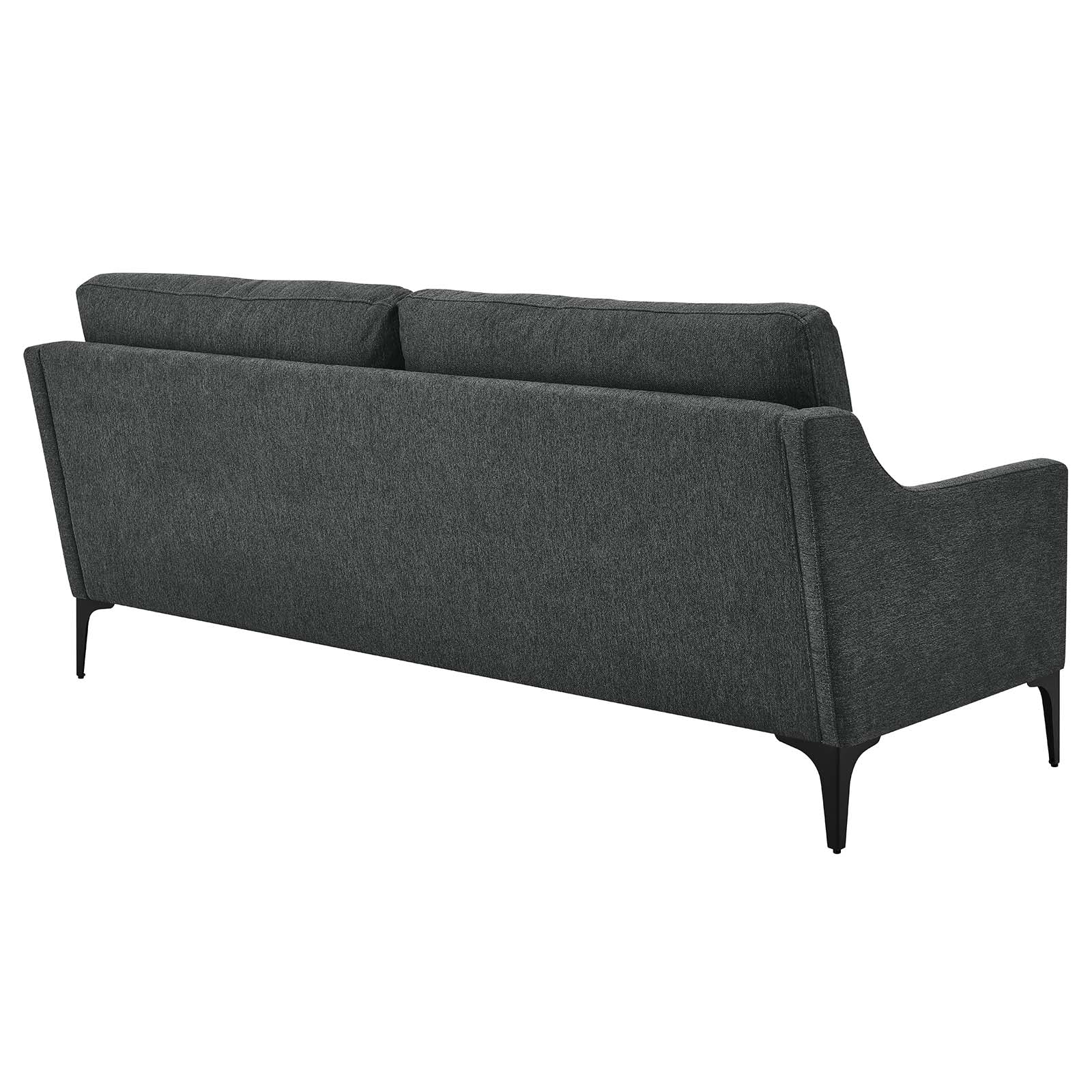 Modway Sofas & Couches - Corland Upholstered Fabric Sofa Charcoal