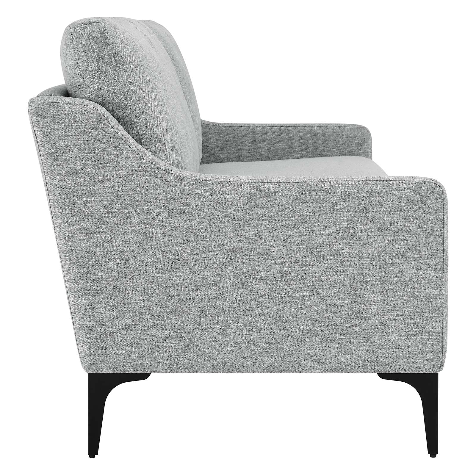 Modway Sofas & Couches - Corland Upholstered Fabric Sofa Light Gray