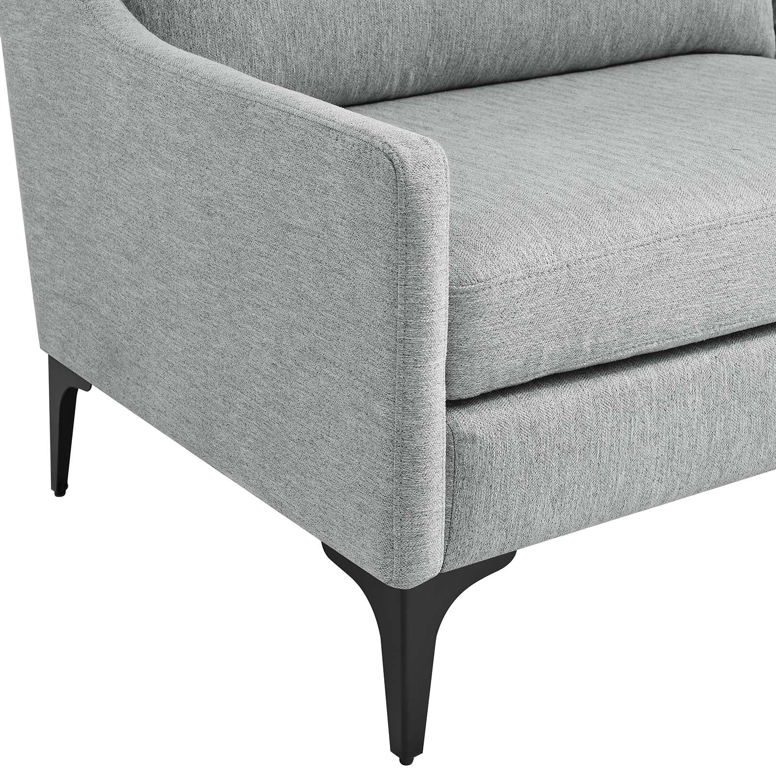 Modway Sofas & Couches - Corland Upholstered Fabric Sofa Light Gray