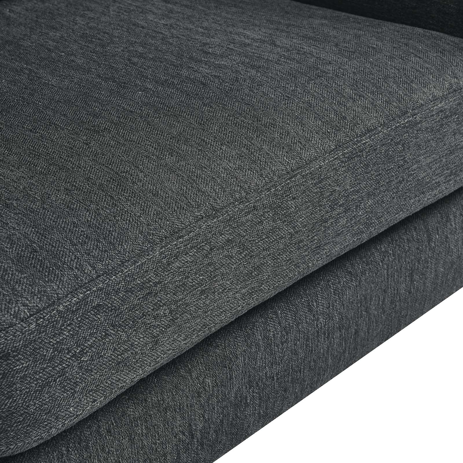 Modway Loveseats - Corland Upholstered Fabric Loveseat Charcoal