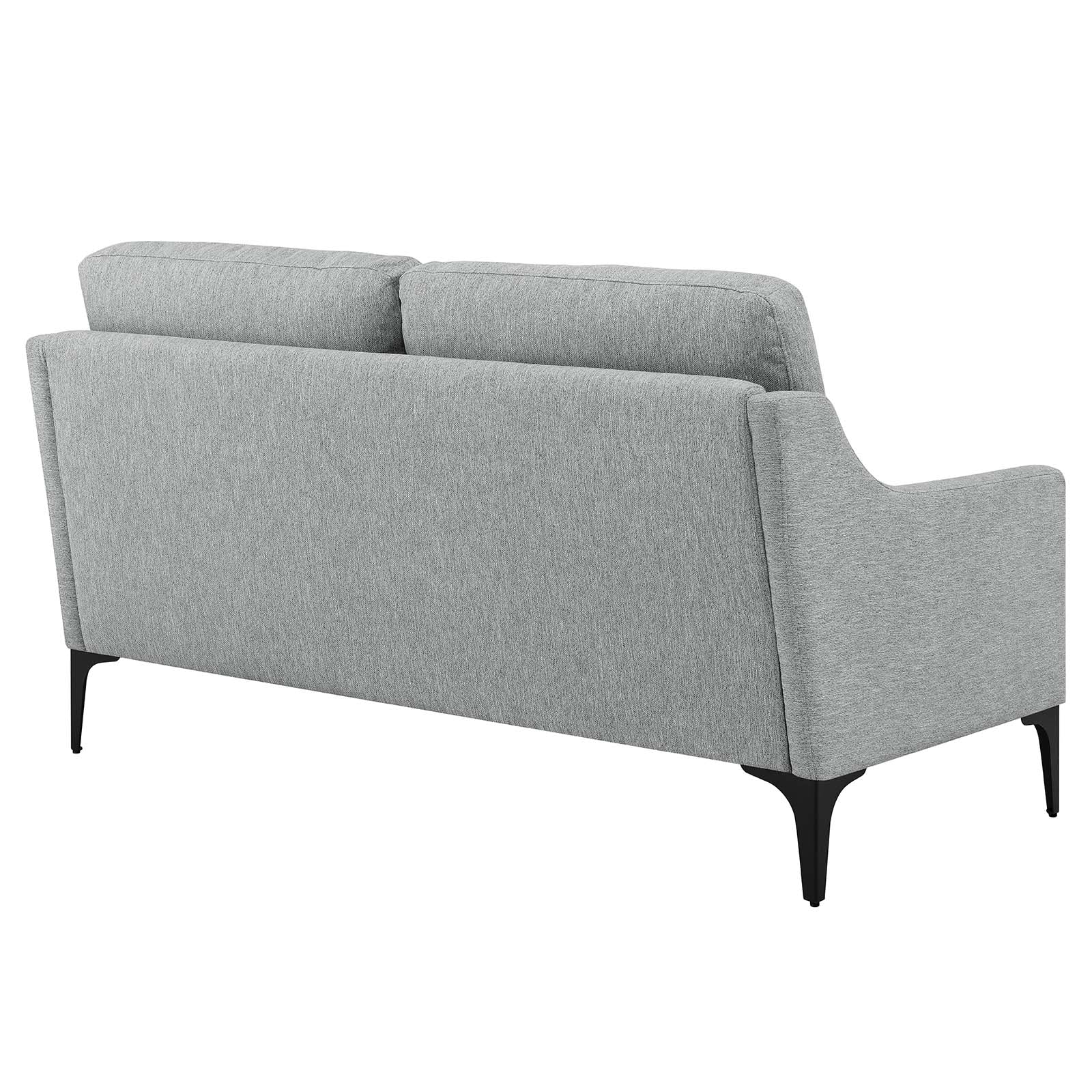 Modway Loveseats - Corland Upholstered Fabric Loveseat Light Gray