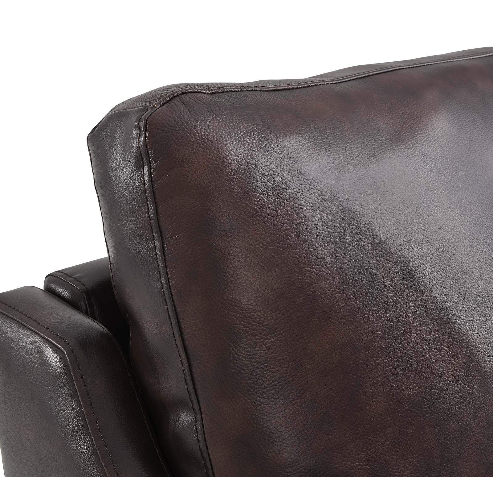 Modway Accent Chairs - Corland Leather Armchair Brown