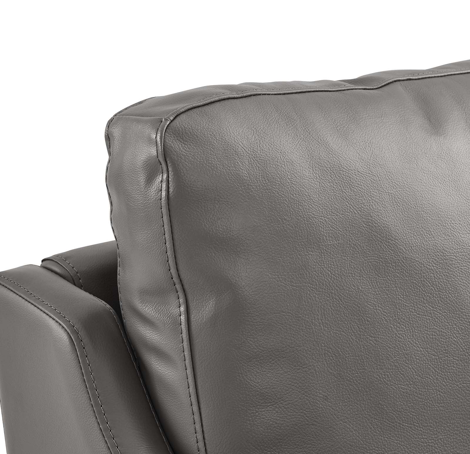 Modway Accent Chairs - Corland Leather Armchair Gray