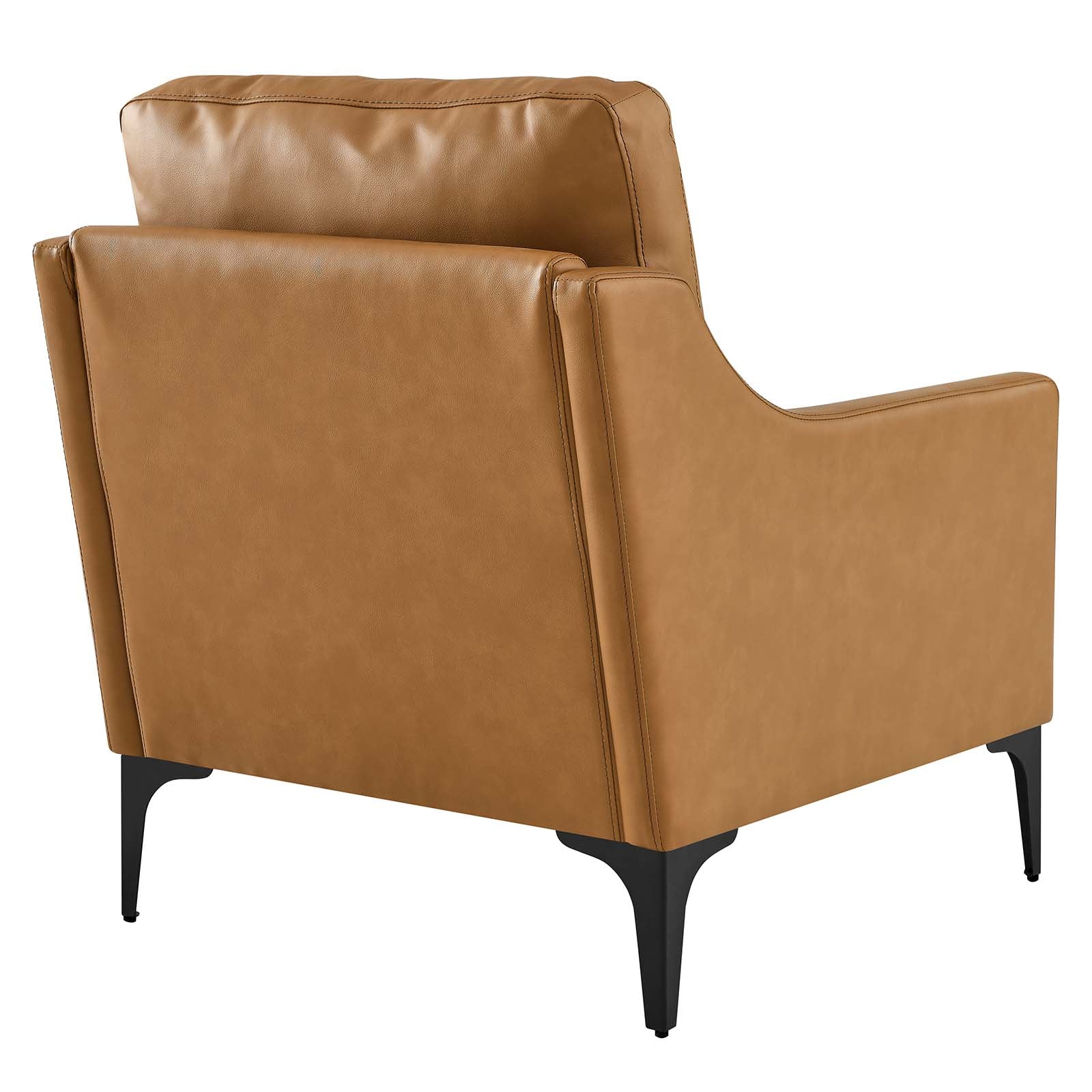 Modway Accent Chairs - Corland Leather Armchair Tan