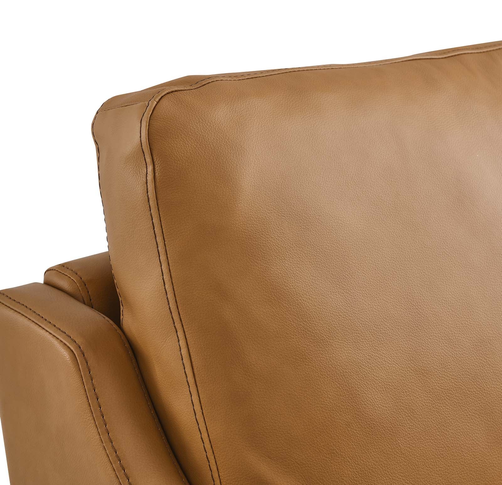 Modway Accent Chairs - Corland Leather Armchair Tan