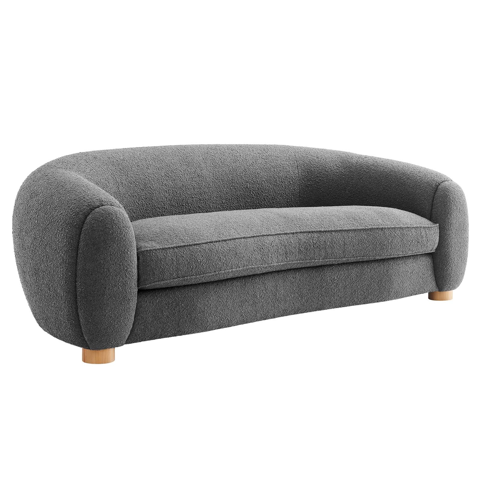 Modway Sofas & Couches - Abundant Boucle Upholstered Fabric Sofa Gray