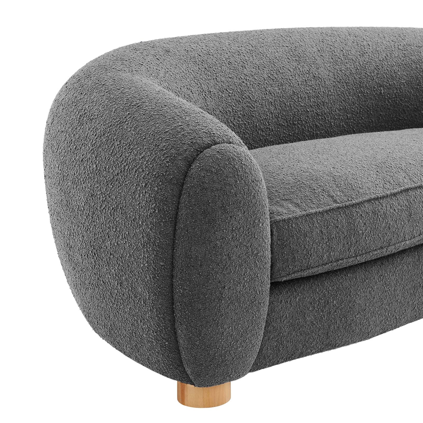 Modway Sofas & Couches - Abundant Boucle Upholstered Fabric Sofa Gray