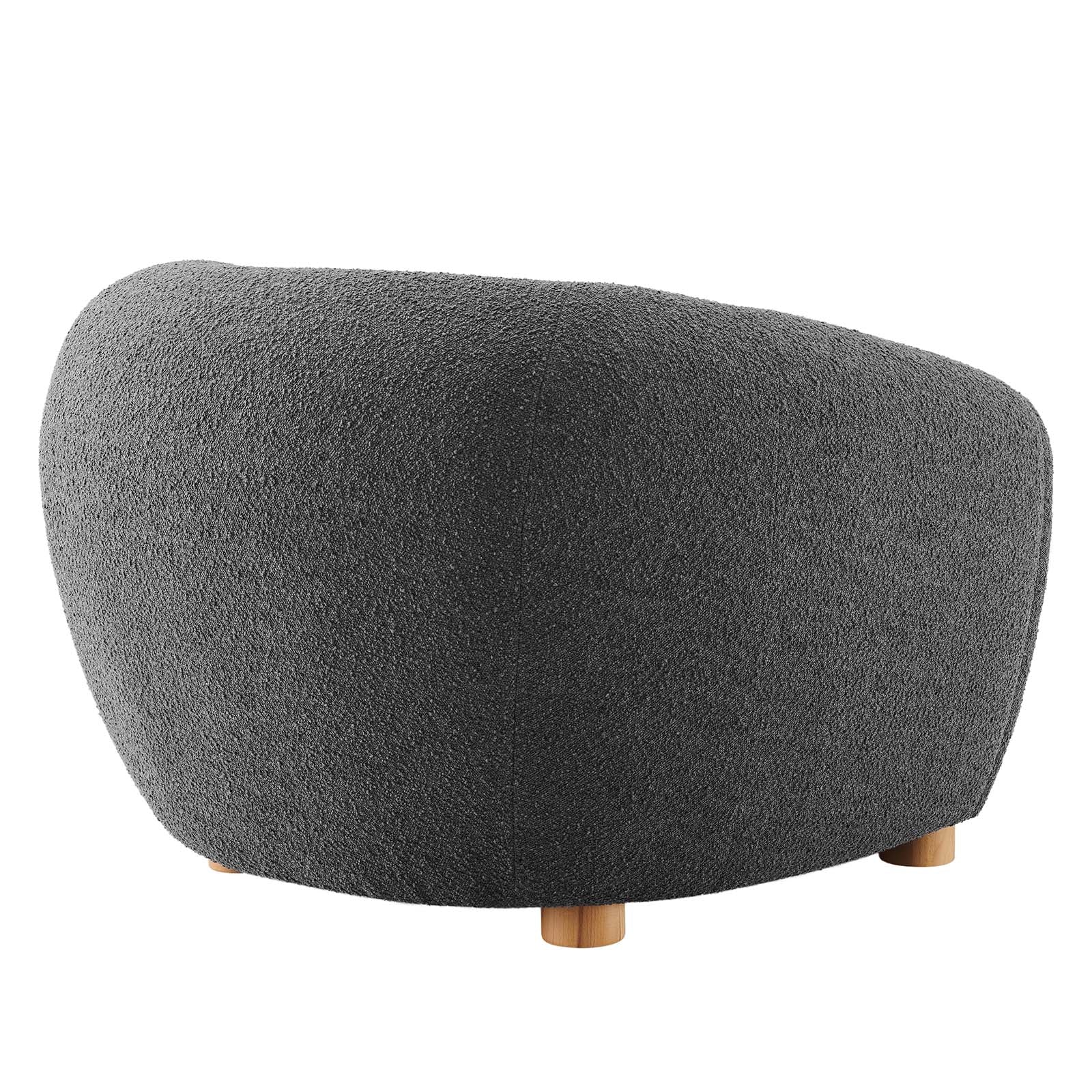 Modway Accent Chairs - Abundant Boucle Upholstered Fabric Armchair Gray