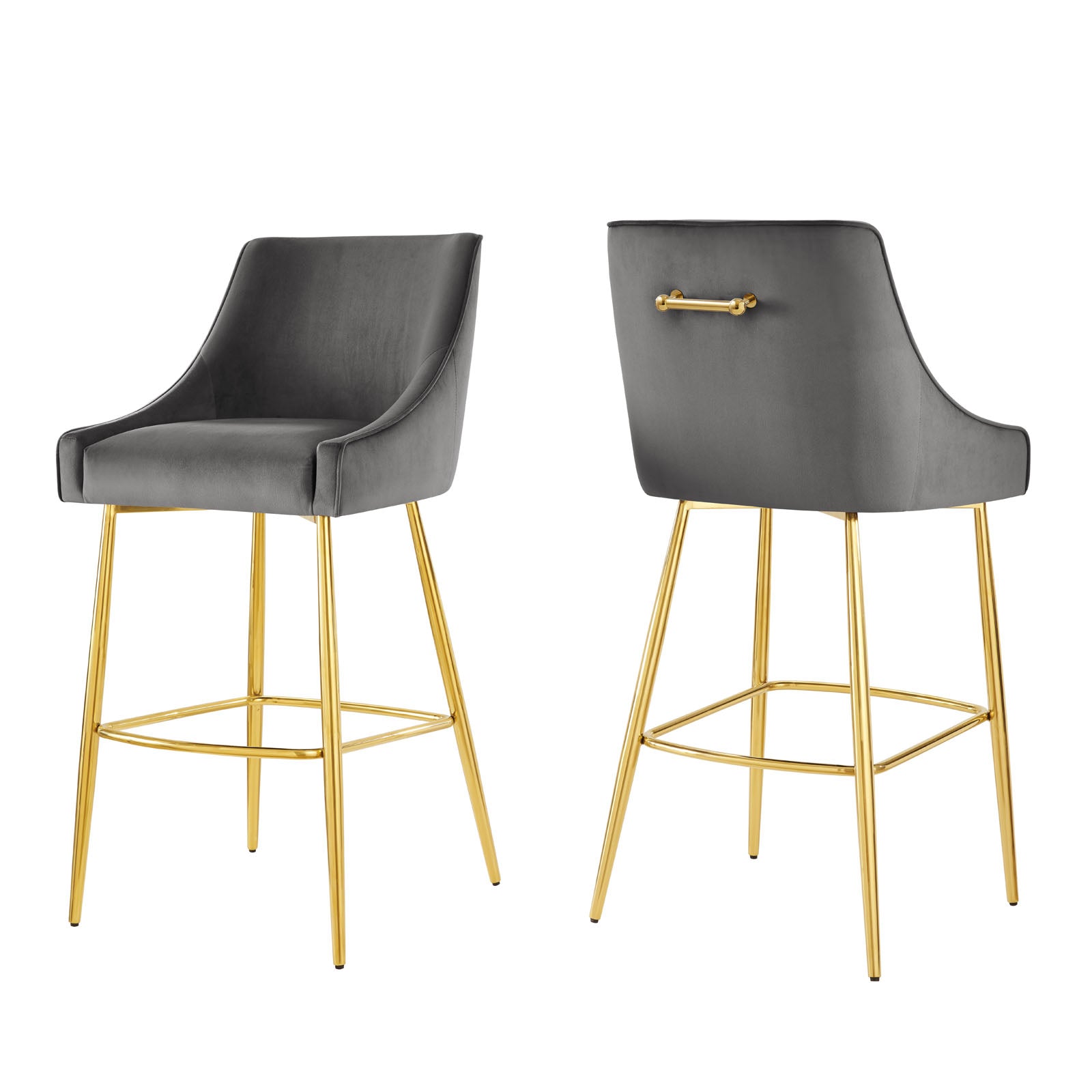 Modway Barstools - Discern Bar Stools - Set Of 2 Gray