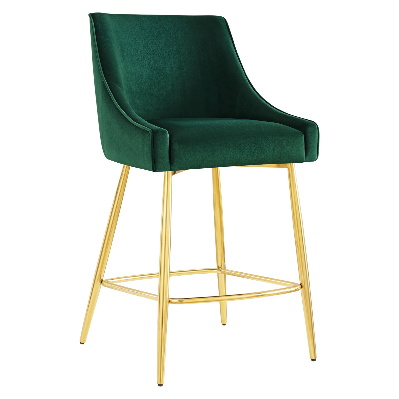 Modway Barstools - Discern Counter Stools - Set Of 2 Green