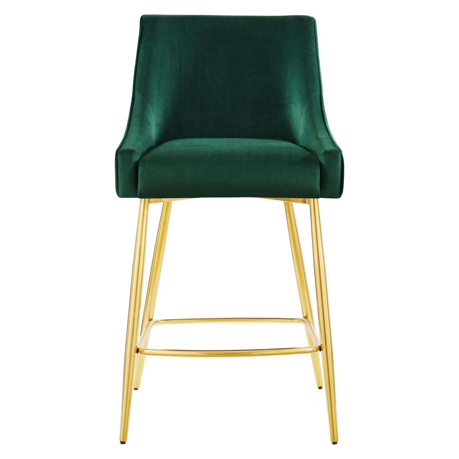 Modway Barstools - Discern Counter Stools - Set Of 2 Green