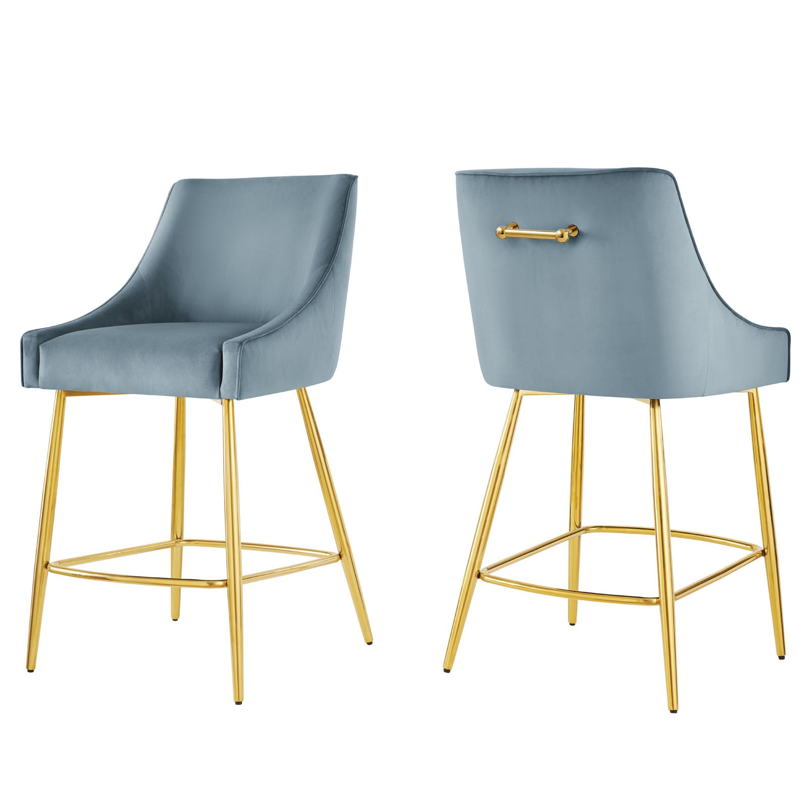 Modway Barstools - Discern-Counter-Stools---Set-of-2-Light-Blue