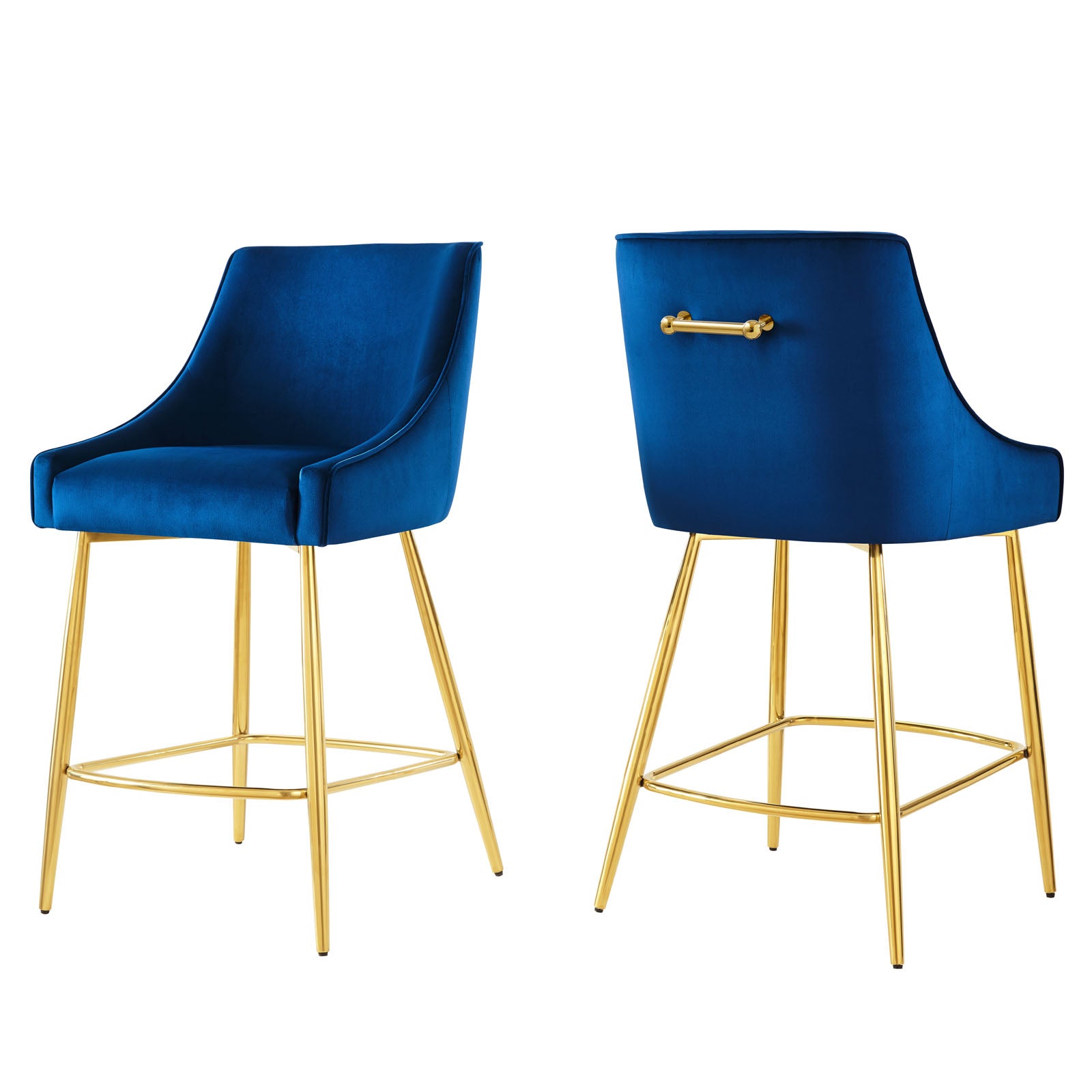 Modway Barstools - Discern Counter Stools - Set Of 2 Navy