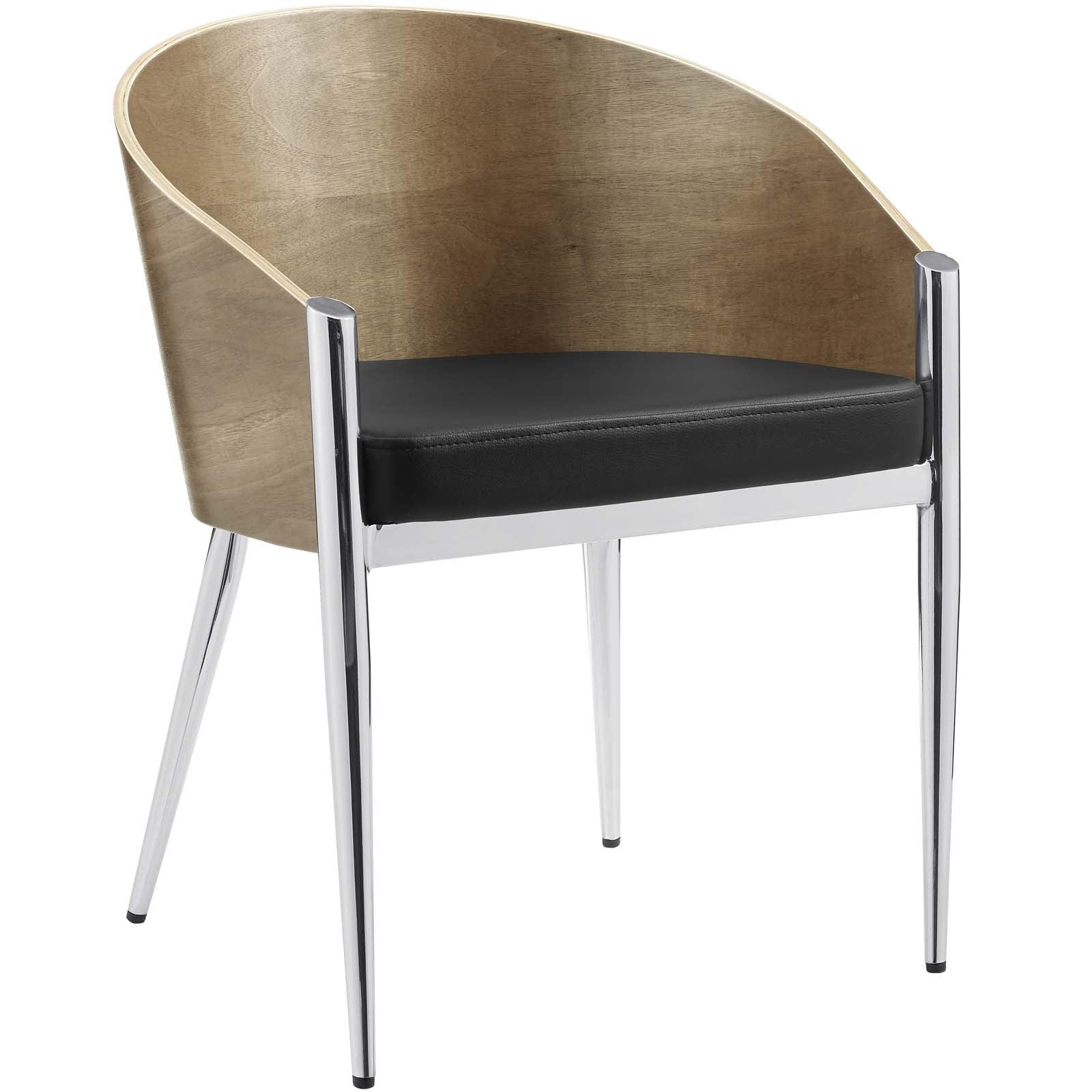 Modway Dining Chairs - Cooper Dining Wood Armchair Silver