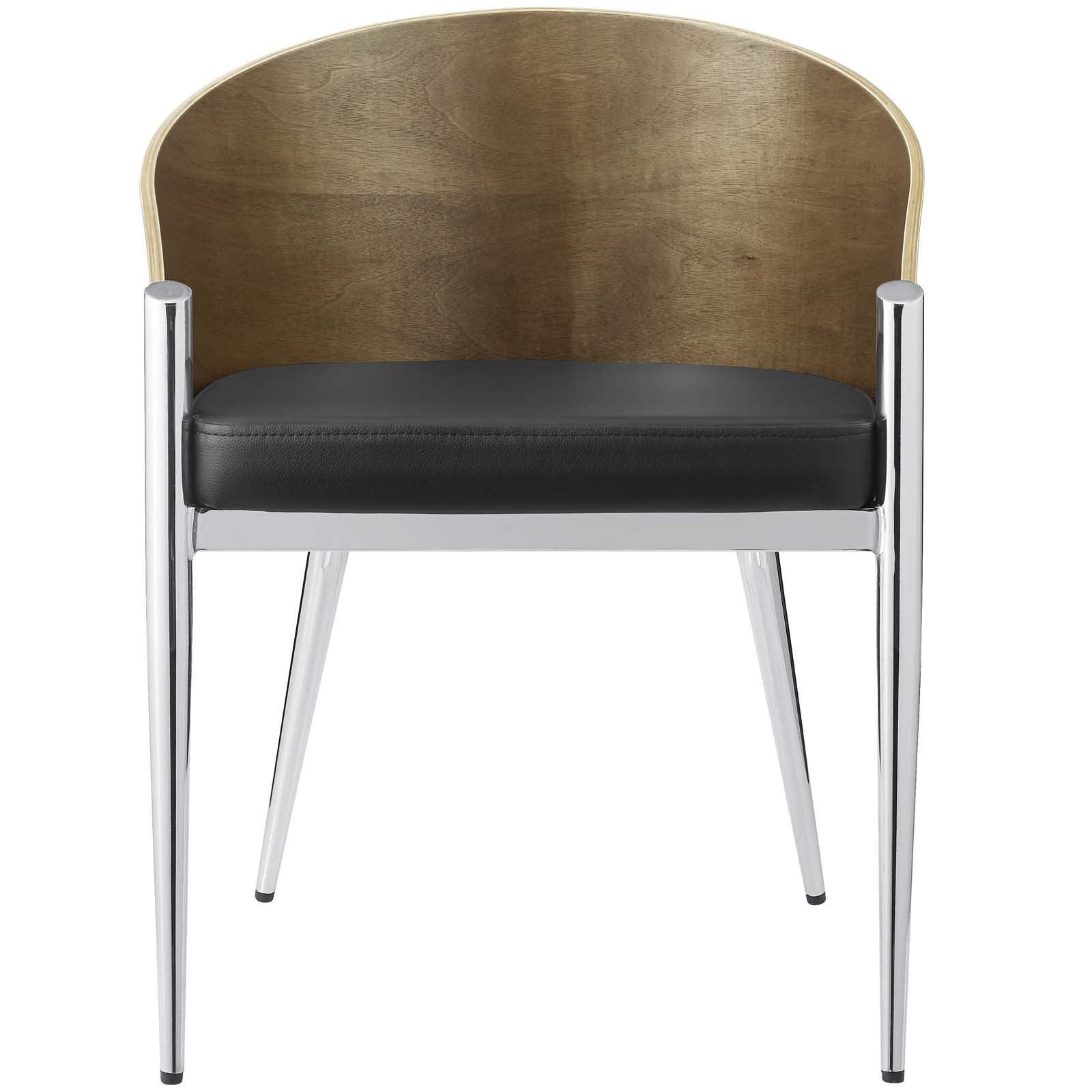 Modway Dining Chairs - Cooper Dining Wood Armchair Silver