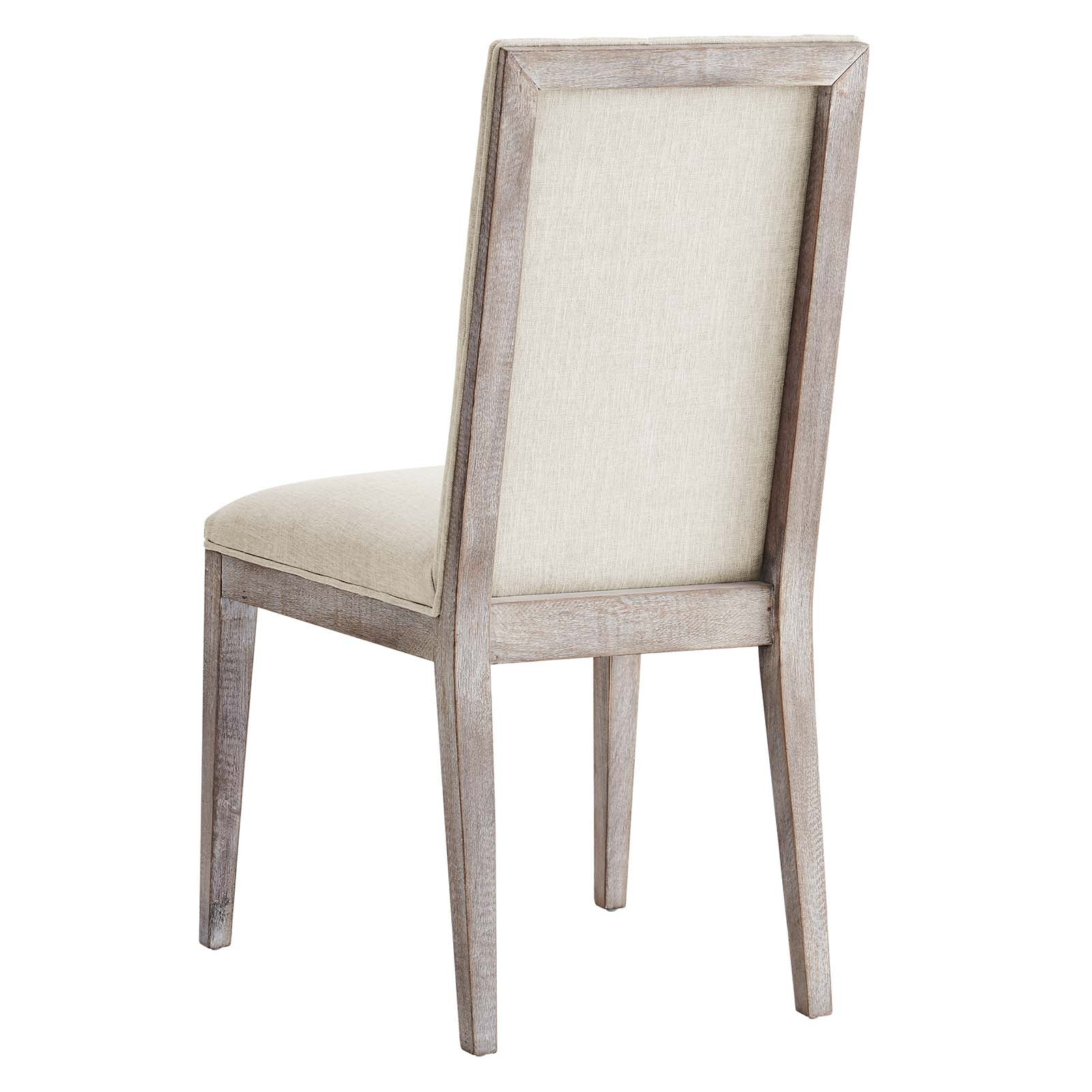 Modway Dining Chairs - Maisonette French Vintage Tufted Fabric Dining Side Chairs Set of 2 Beige