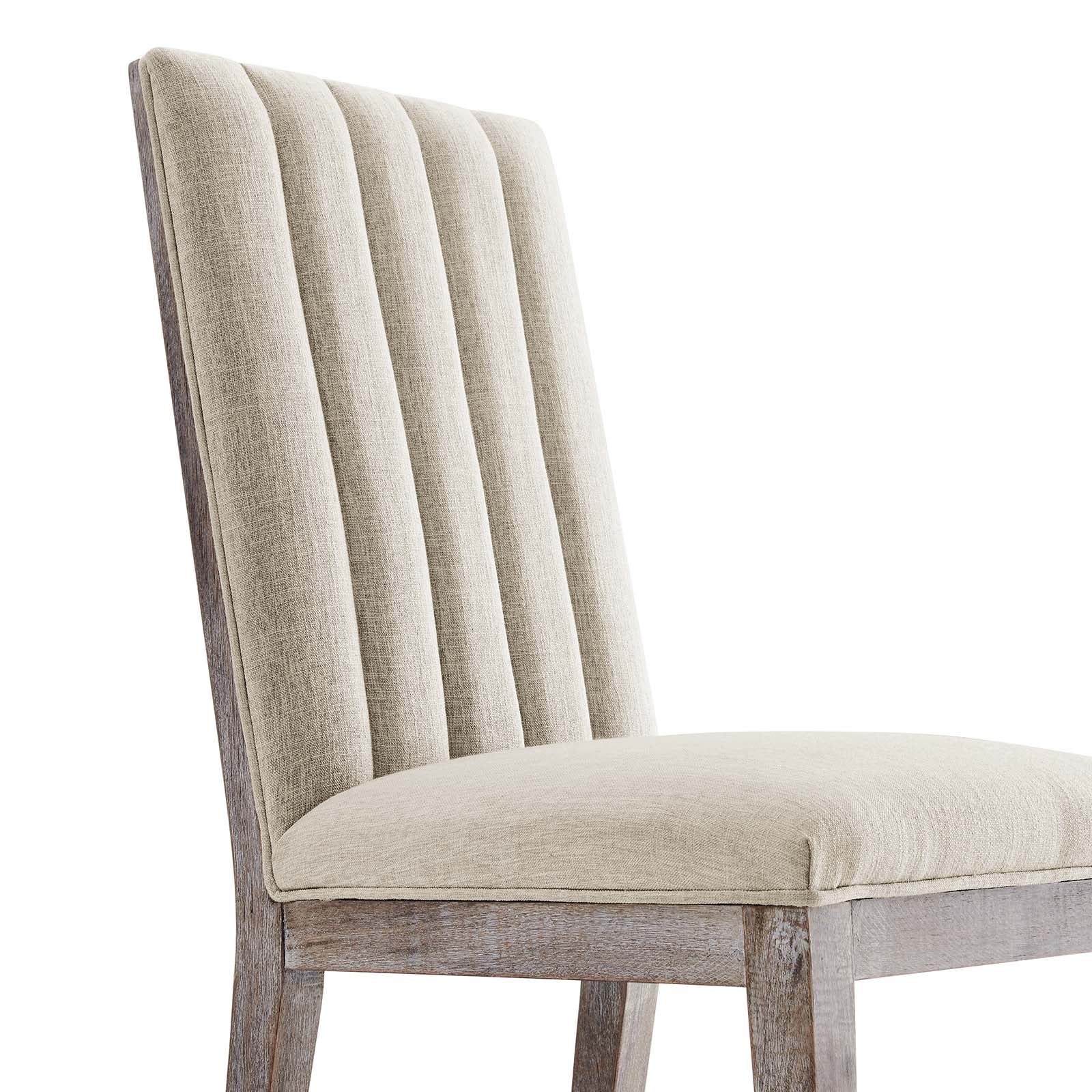 Modway Dining Chairs - Maisonette French Vintage Tufted Fabric Dining Side Chairs Set of 2 Beige
