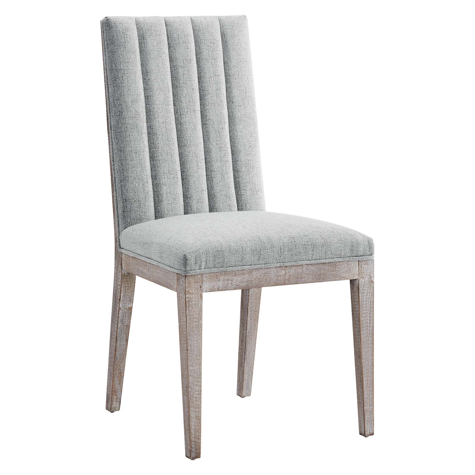 Modway Dining Chairs - Maisonette French Vintage Tufted Fabric Dining Side Chairs Set of 2 Light Gray