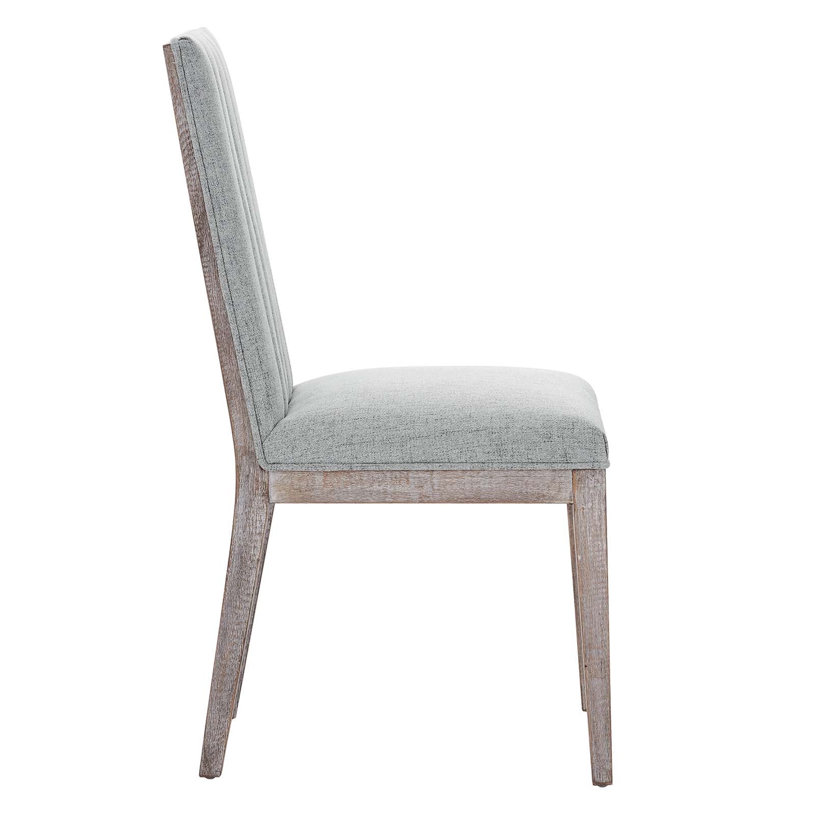 Modway Dining Chairs - Maisonette French Vintage Tufted Fabric Dining Side Chairs Set of 2 Light Gray